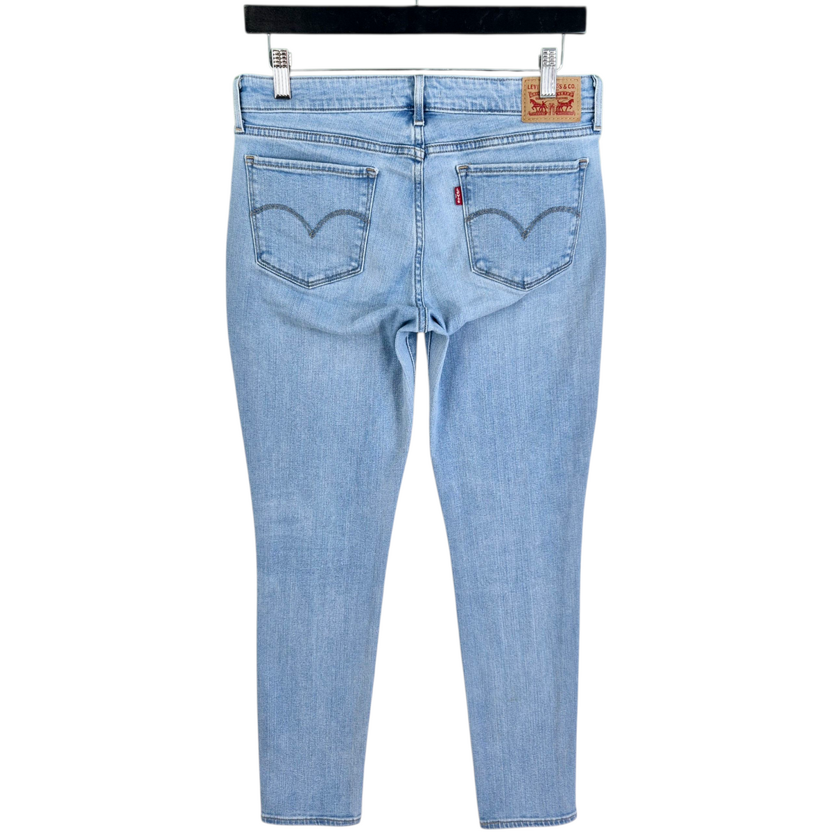 Levis 711 Jeans Womens Light Blue Skinny Stretch Denim W29