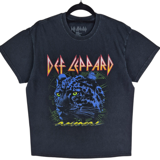 Def Leppard Black Cotton Tee Shirt Size M