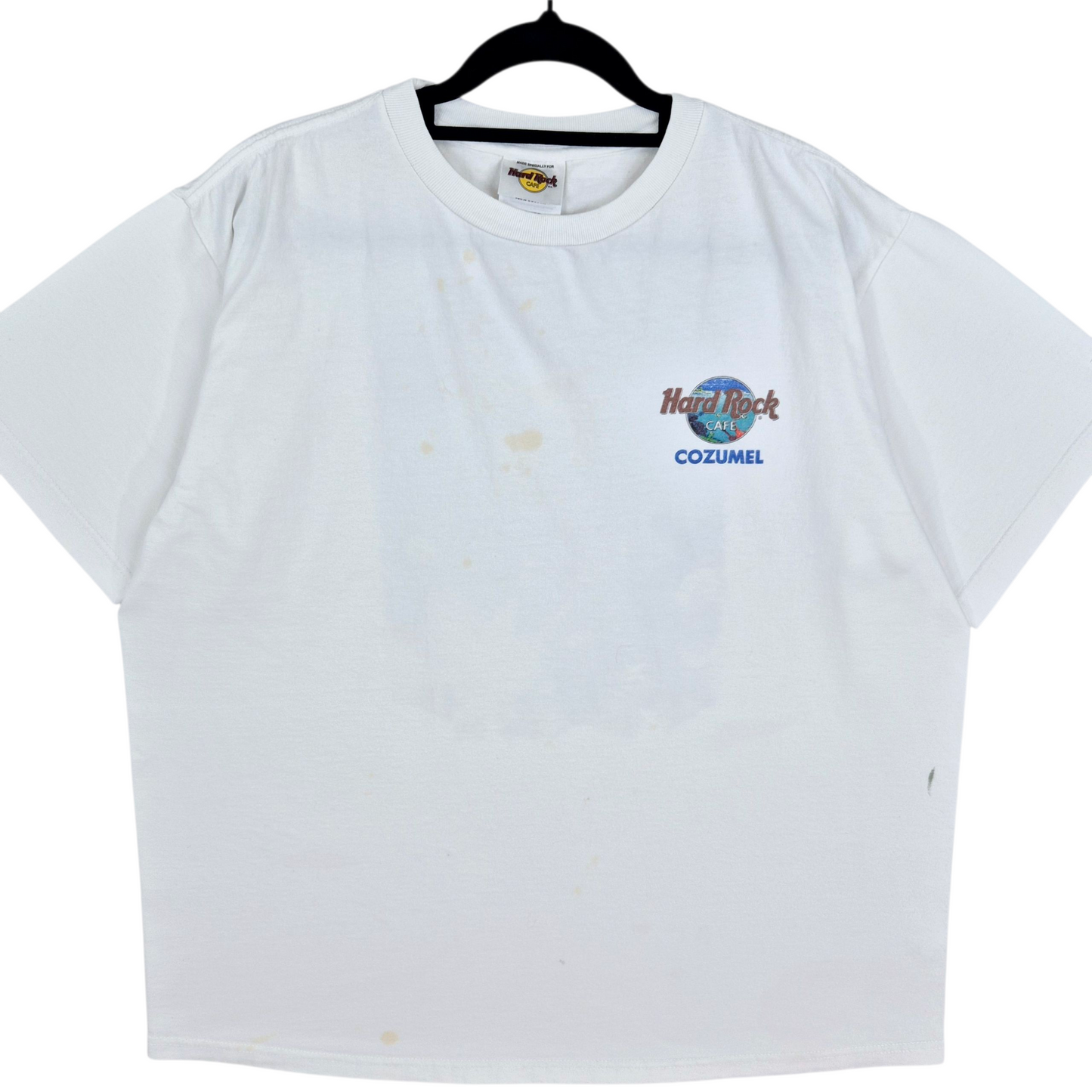 Vintage Hard Rock Cafe Conzumel 90's White Cotton Tee Shirt Size XL