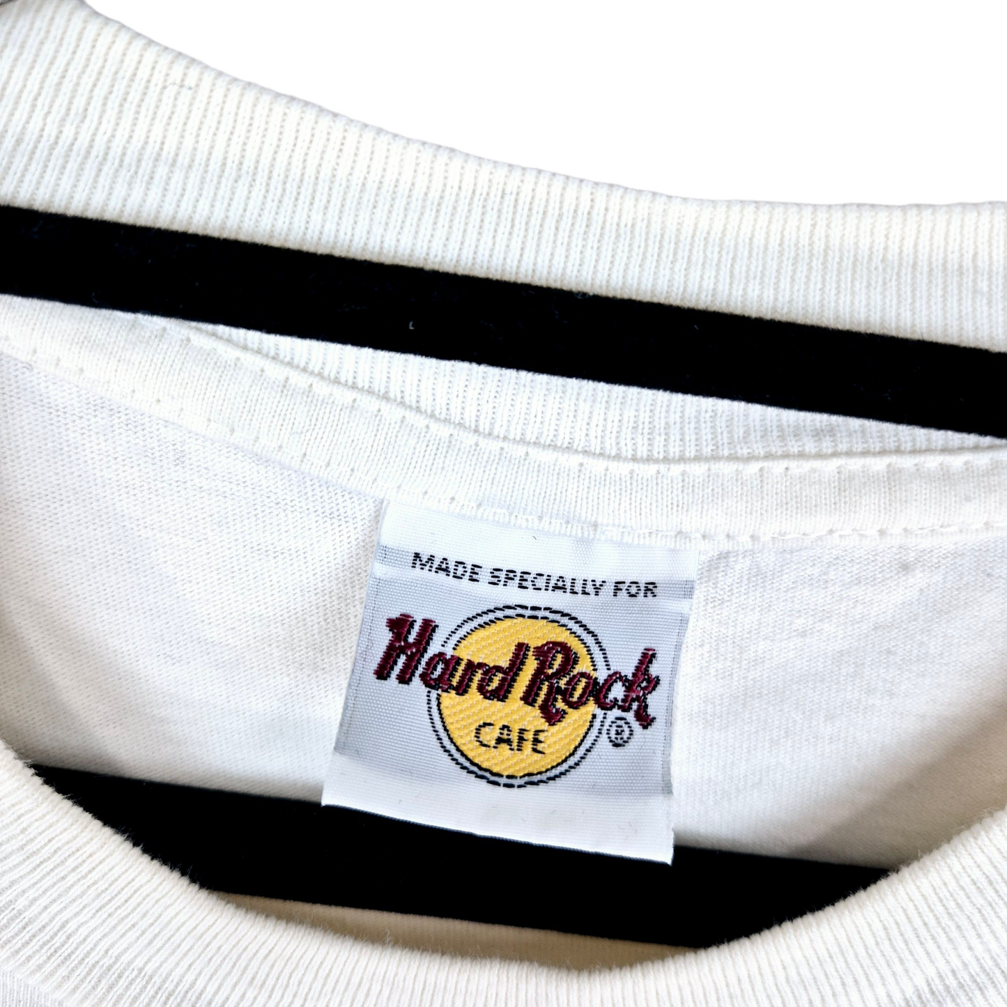 Vintage Hard Rock Cafe Taipei Cream White Cotton Tee Shirt Size 3XL