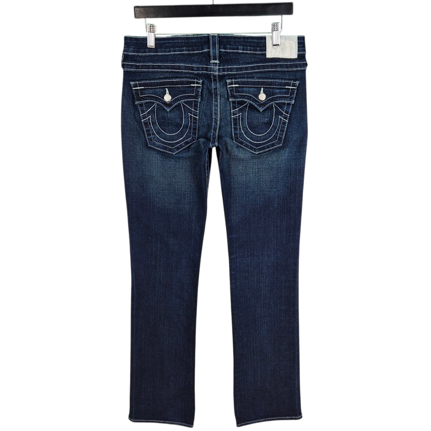 Vintage True Religion Jeans Womens Dark Blue USA Made Straight Leg Denim W31