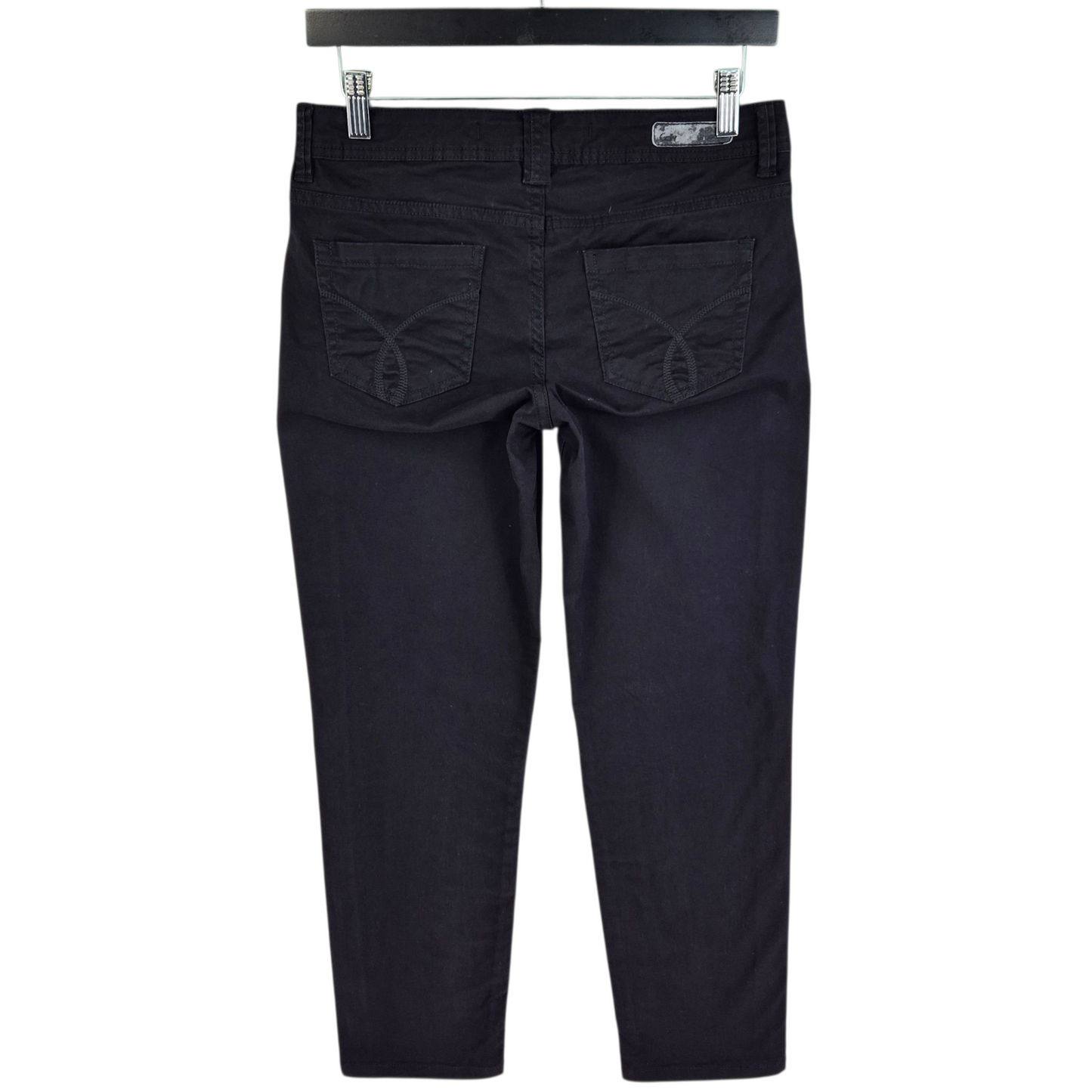 Calvin Klein Jeans Womens Black Lightweight Skinny Crop Denim W28