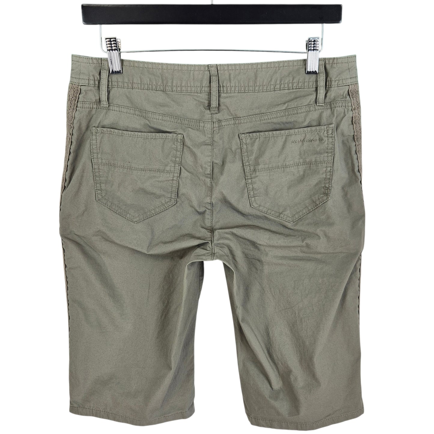 DKNY Womens Khaki Green Stretch Chino Shorts W32