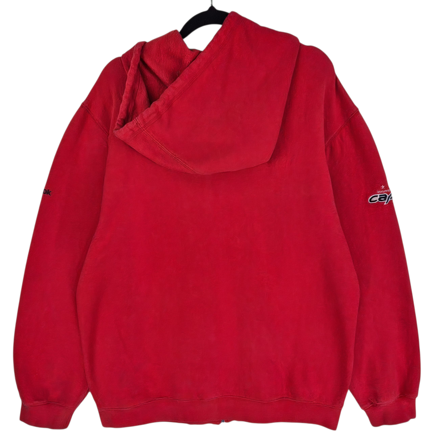 Vintage Reebok NHL Washington Capitals Red Zip Hoodie Size M