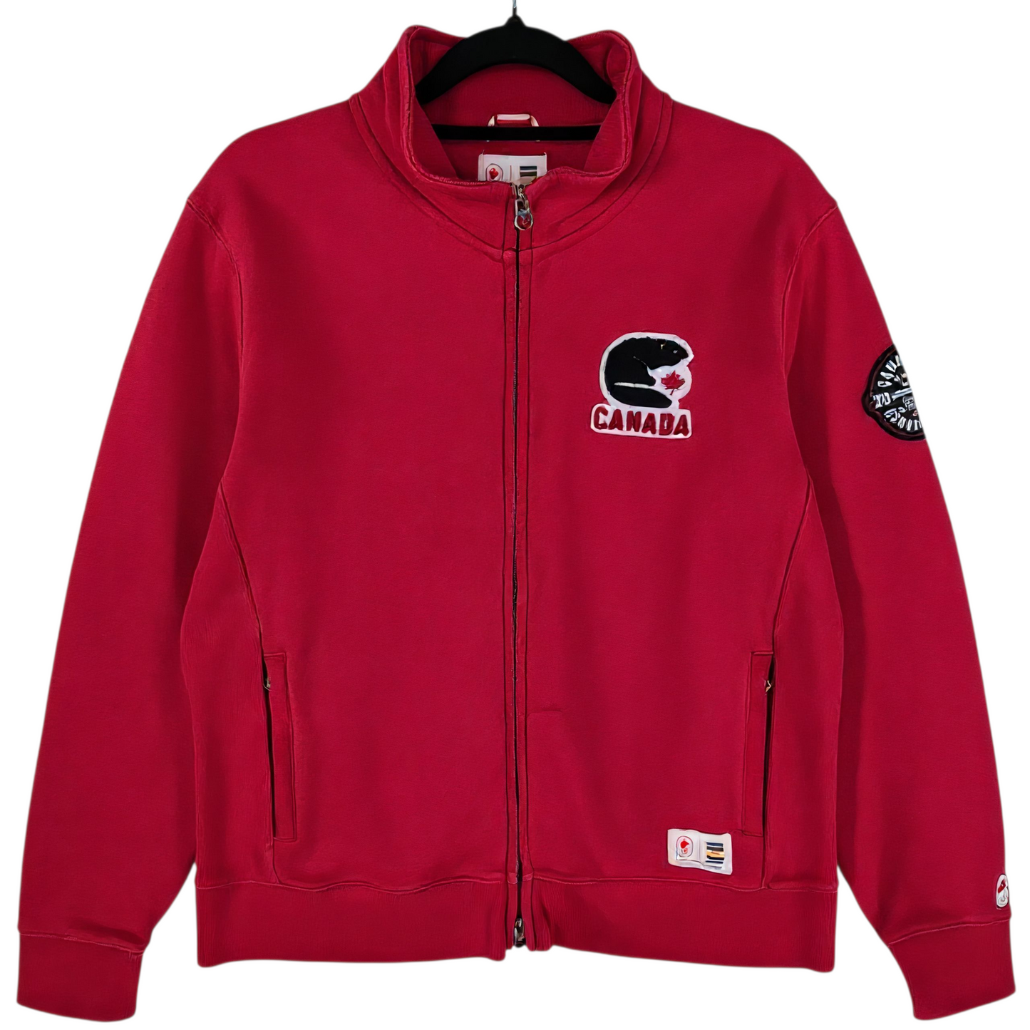 2014 Canada Olympic Team Womens Red Zip Sweater Size XL