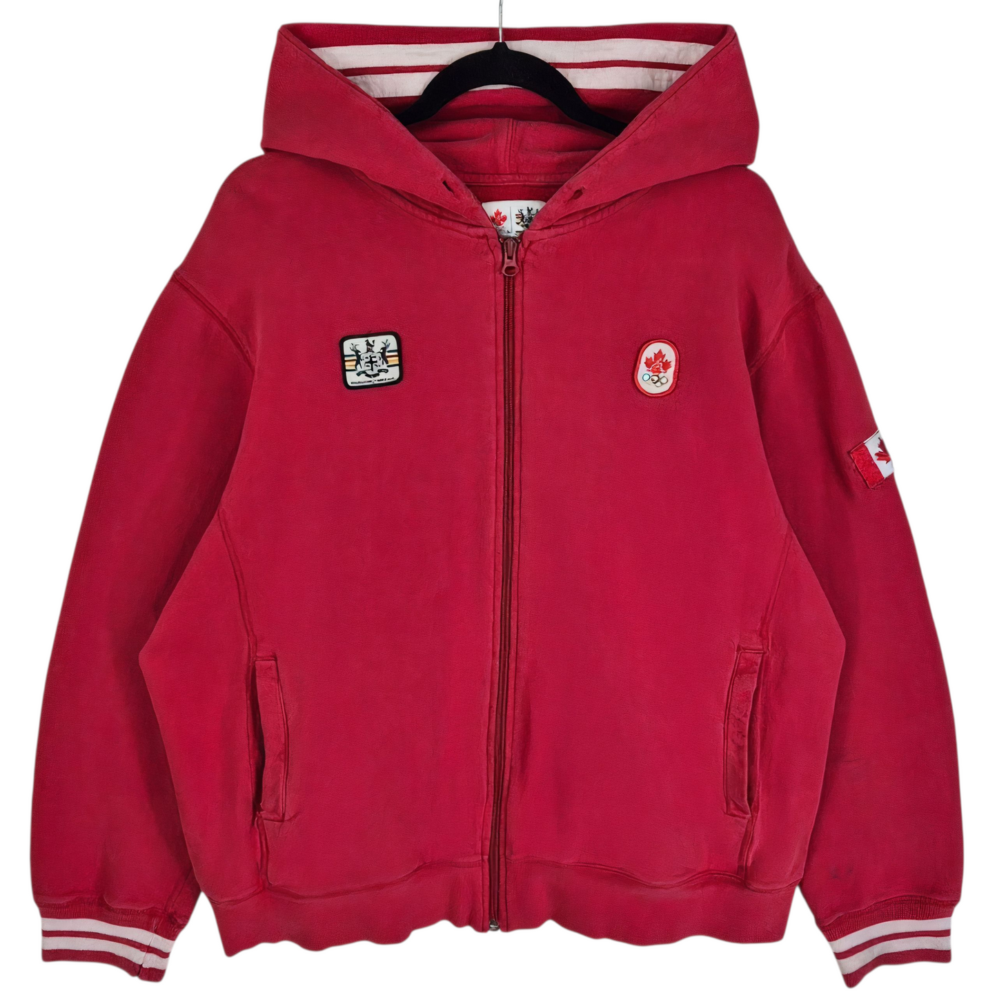 Canada Olympic Team Red Zip Hoodie Size 2XL