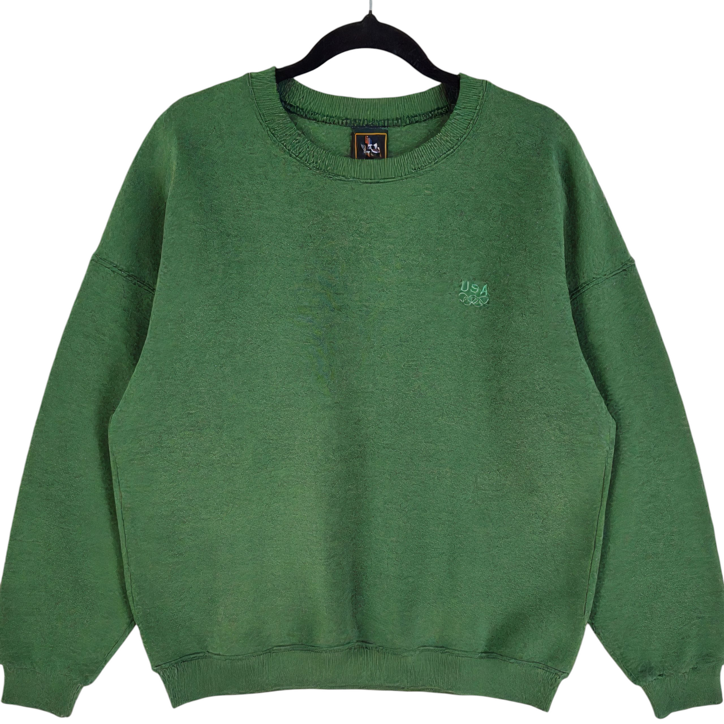 Vintage USA Olympic Team 90's Green USA Made Crewneck Sweater Size XL