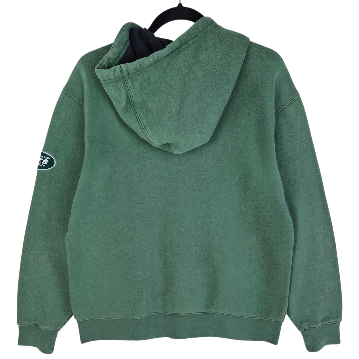 NFL Team Apparel New York Jets Black & Green Zip Hoodie Size M