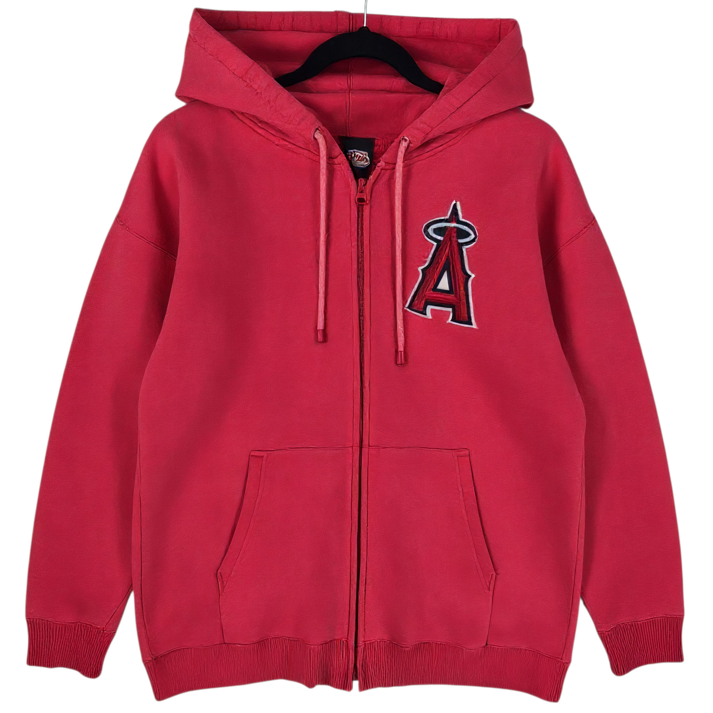 Stitches MLB Los Angeles Angels Red Zip Hoodie Size XL