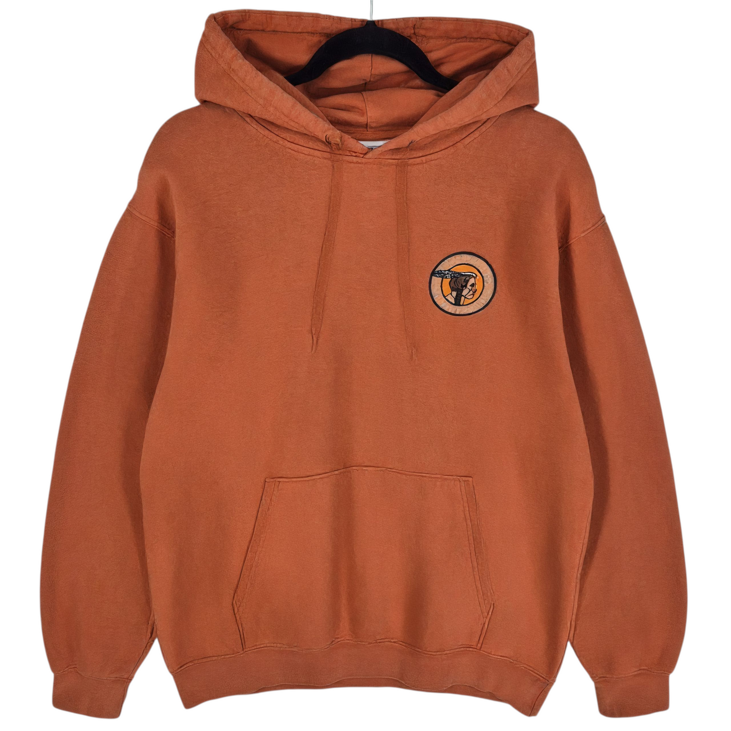 Vintage Majestic 90's Clay Brown Narragansett Fishing Club Hoodie Size XL