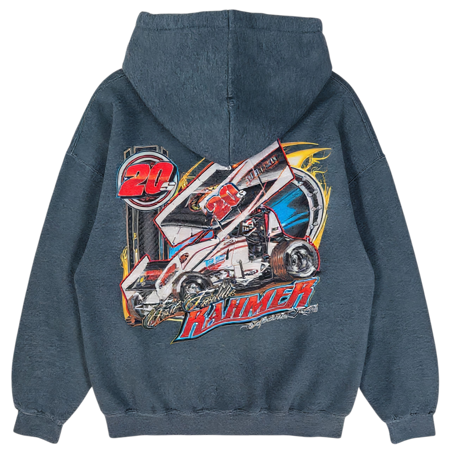 Salfordville Pennsylvania Fast Freddie Racing Grey Hoodie Size L
