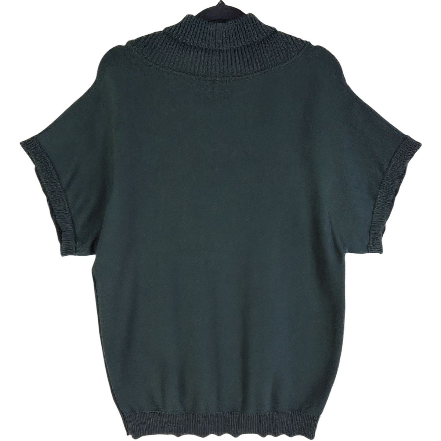 Lacoste Womens Dark Green Oversized Knit Top Size L