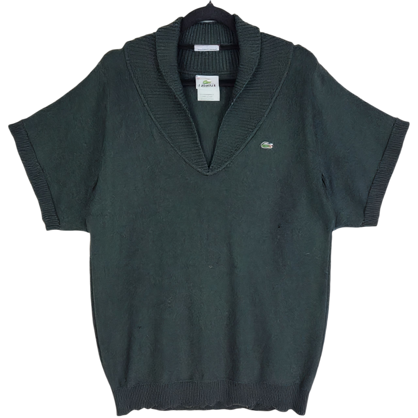 Lacoste Womens Dark Green Oversized Knit Top Size L