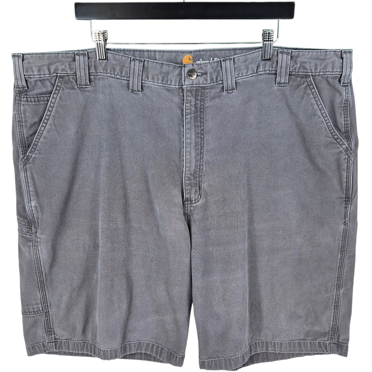 Carhart Grey Relaxed Fit Stretch Canvas Shorts W45