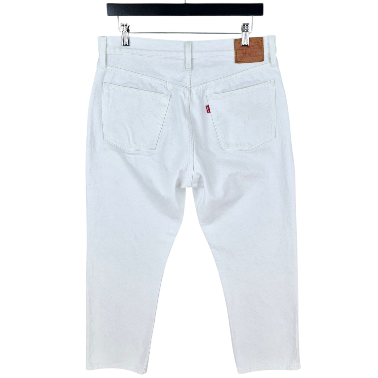 Levis Premium 501 Jeans Womens White Denim W32