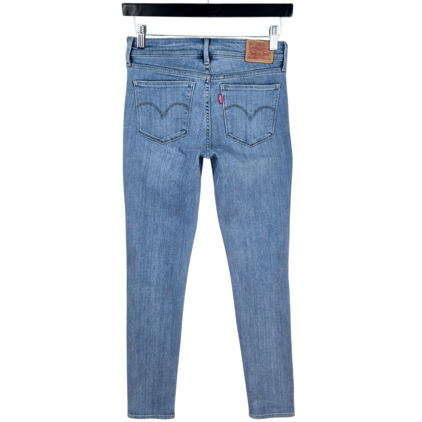 Levis 711 Jeans Womens Light Blue Skinny Stretch Denim W26