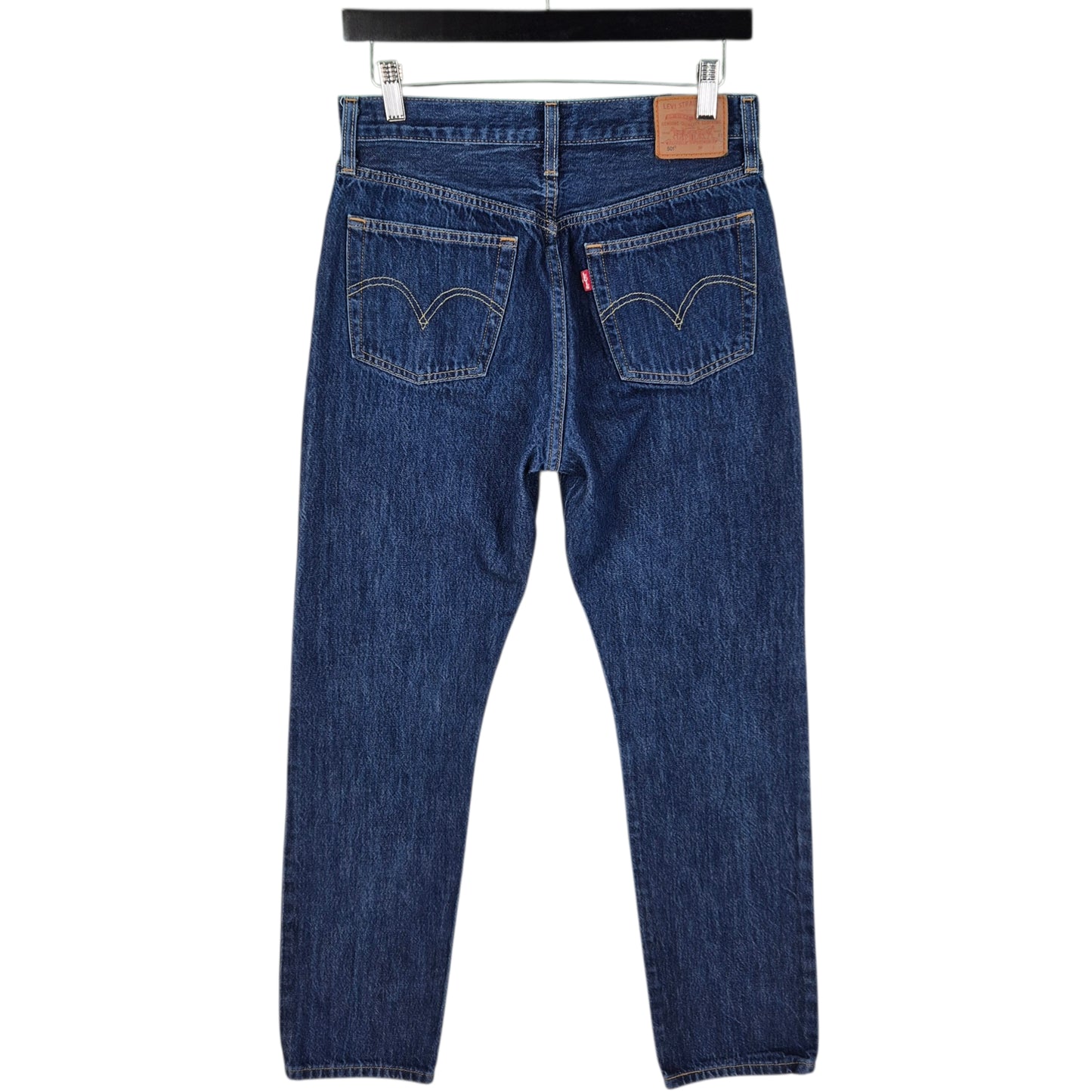 Levis Premium 501 Jeans Womens Dark Blue Classic Rigid Denim W29