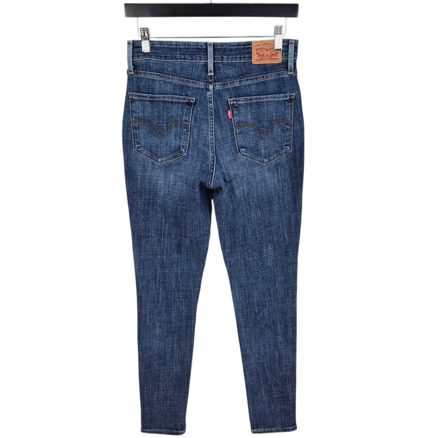 Levis 721 Jeans Womens Blue High Rise Skinny Stretch Denim W27