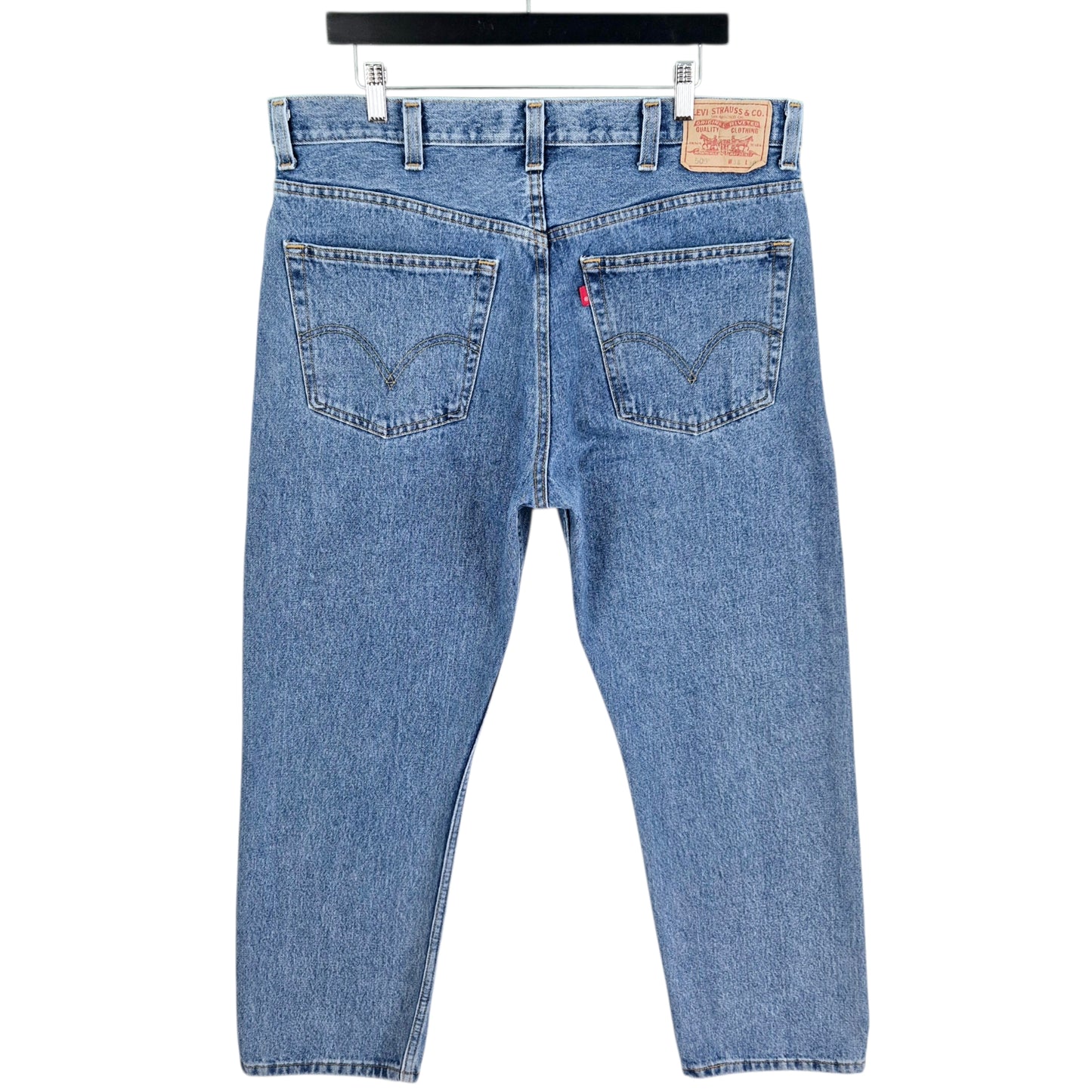 Vintage Levis 505 Jeans 2000's Blue Heavy Rigid Regular Fit Denim W38