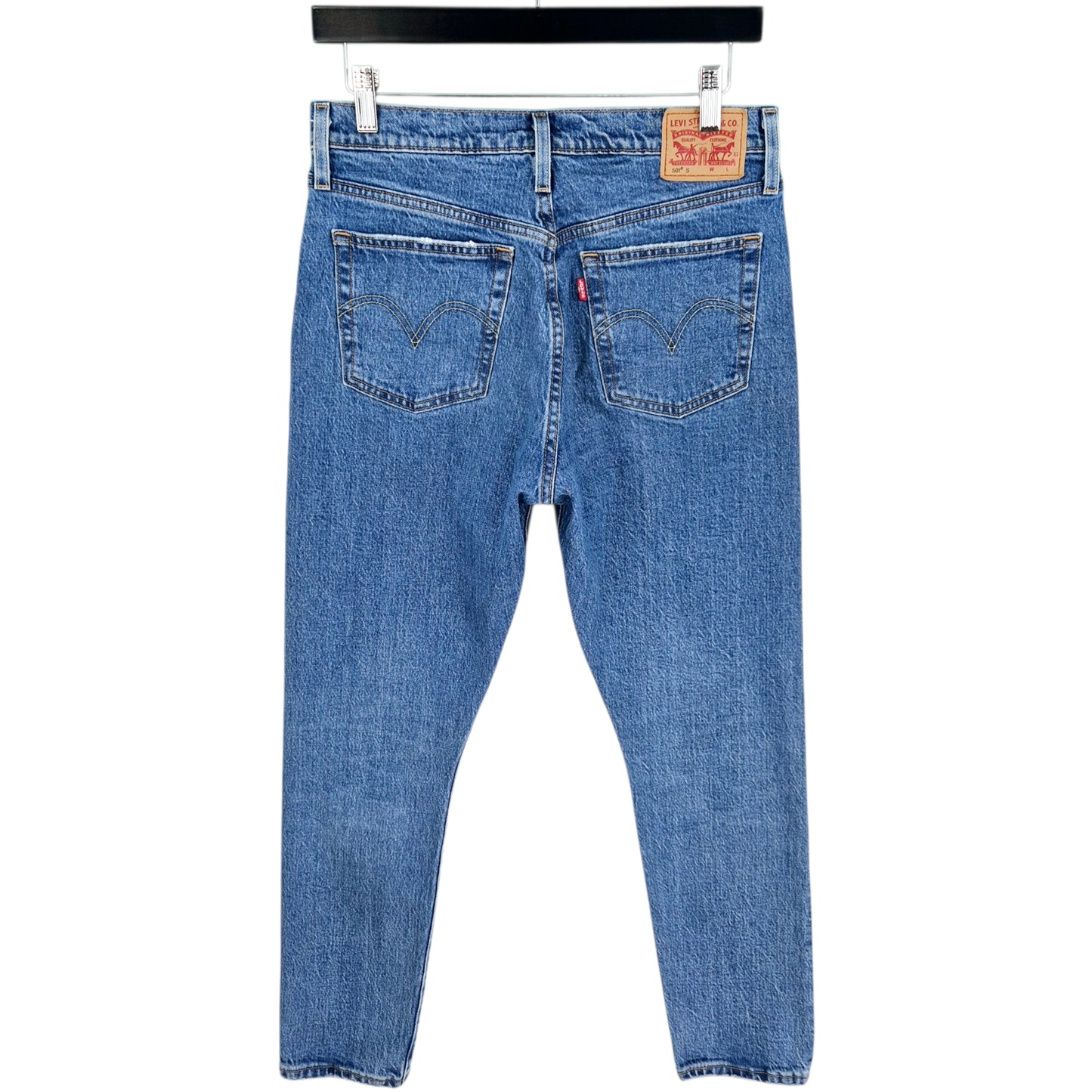 Levis 501 Jeans Womens Blue Classic Heavy Slim Denim W29