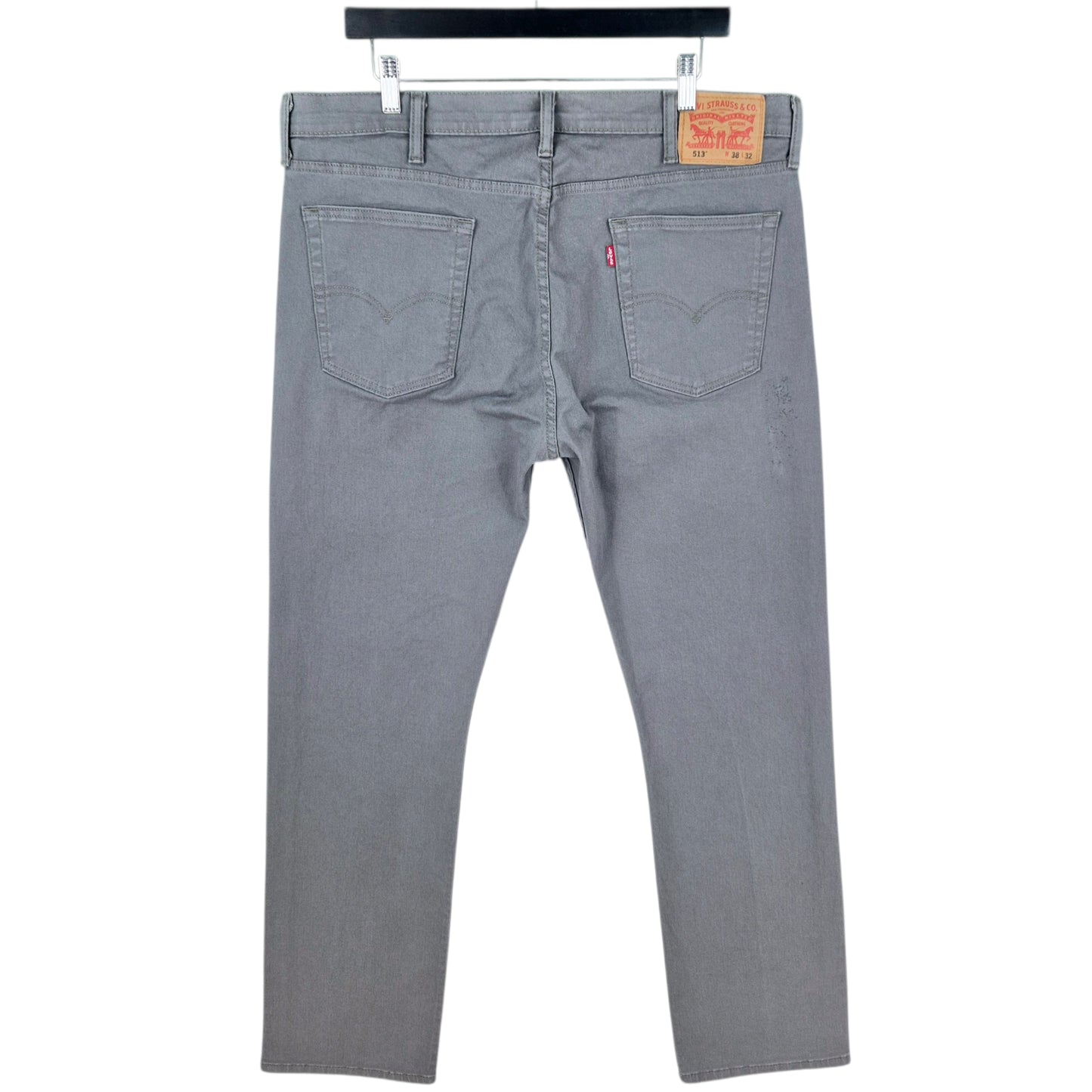 Levis 513 Jeans Grey Regular Straight Leg Stretch Denim W38