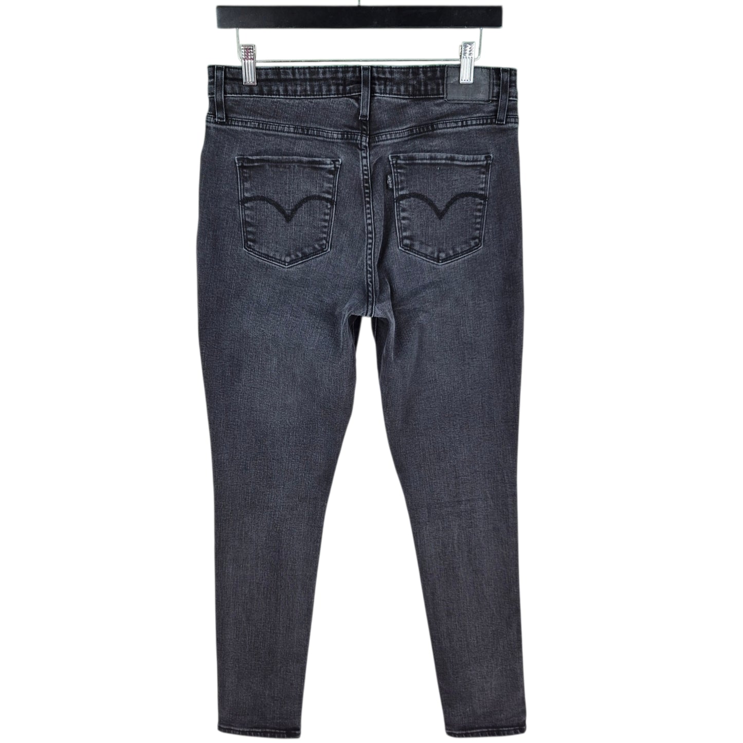 Levis 721 Jeans Womens Dark Grey High Rise Skinny Stretch Denim W30