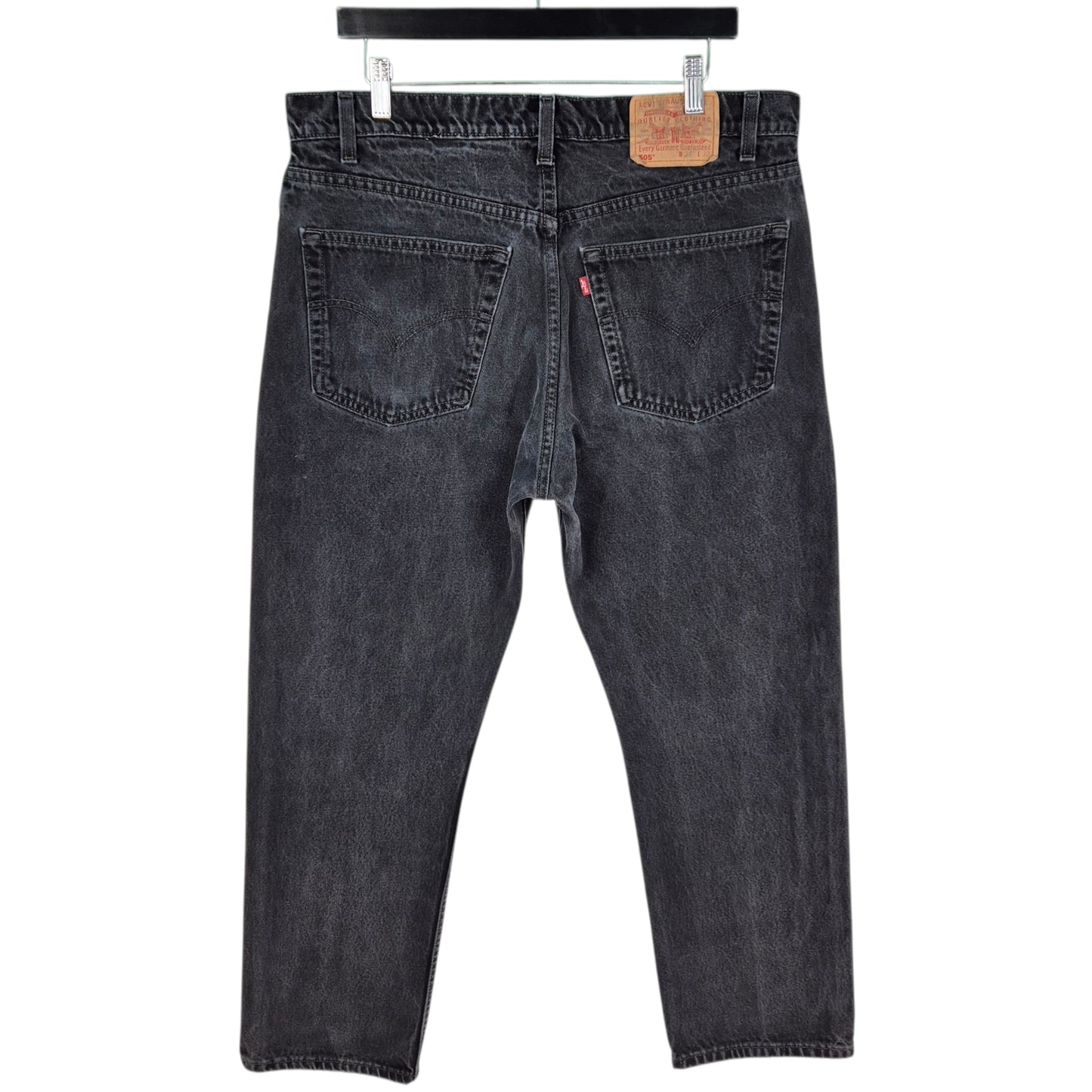 Vintage Levis 505 Jeans 90's Black Regular Heavy Rigid Canada Made Denim W37