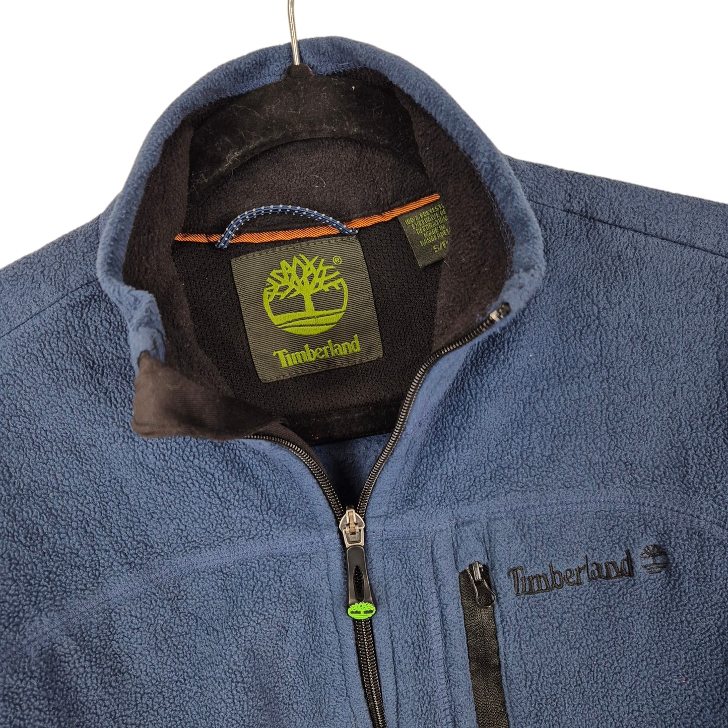 Timberland Steel Blue Full Zip Fleece Jumper Size S