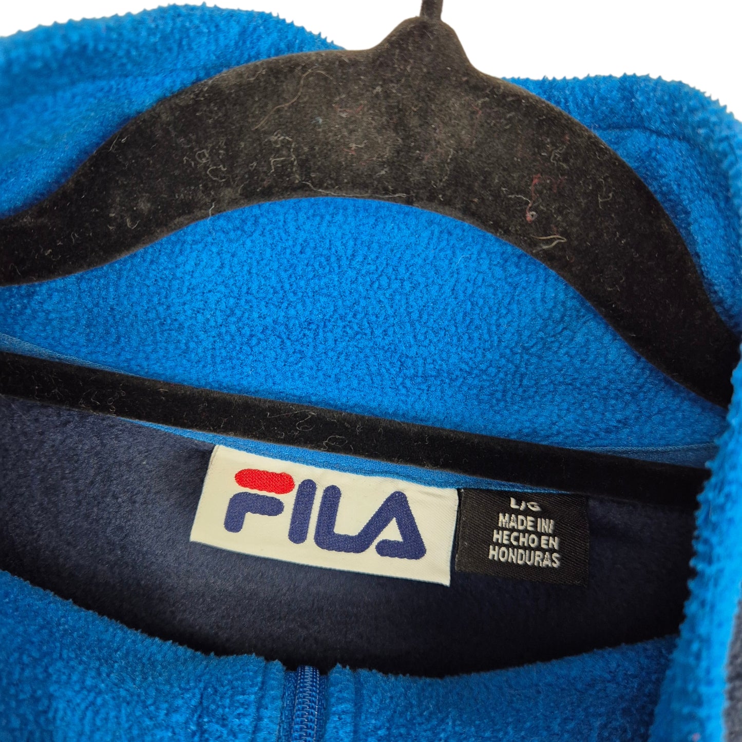 FILA Dark Blue Quarter Zip Fleece Jumper Size L