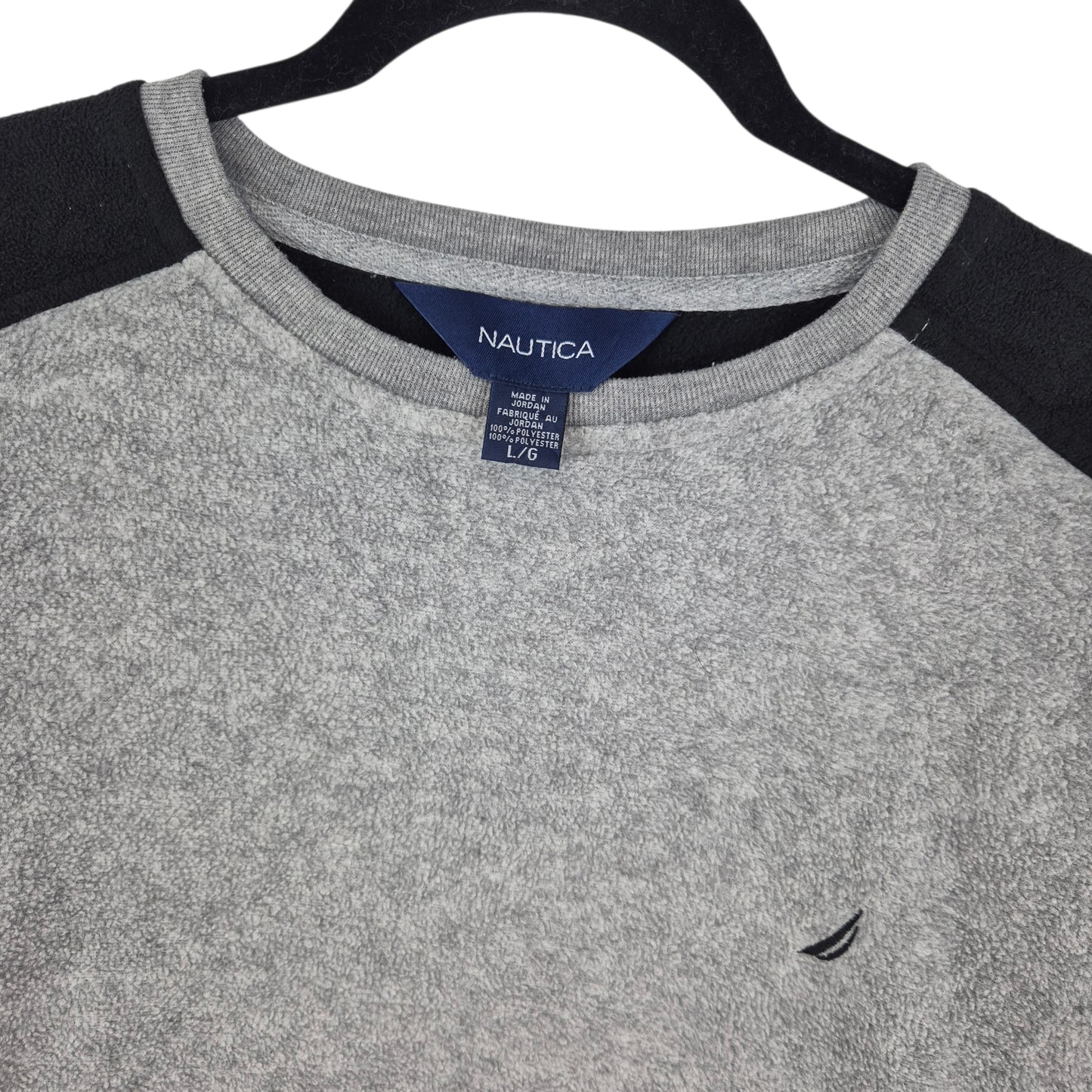 Nautica Grey Fleece Crewneck Jumper Size L