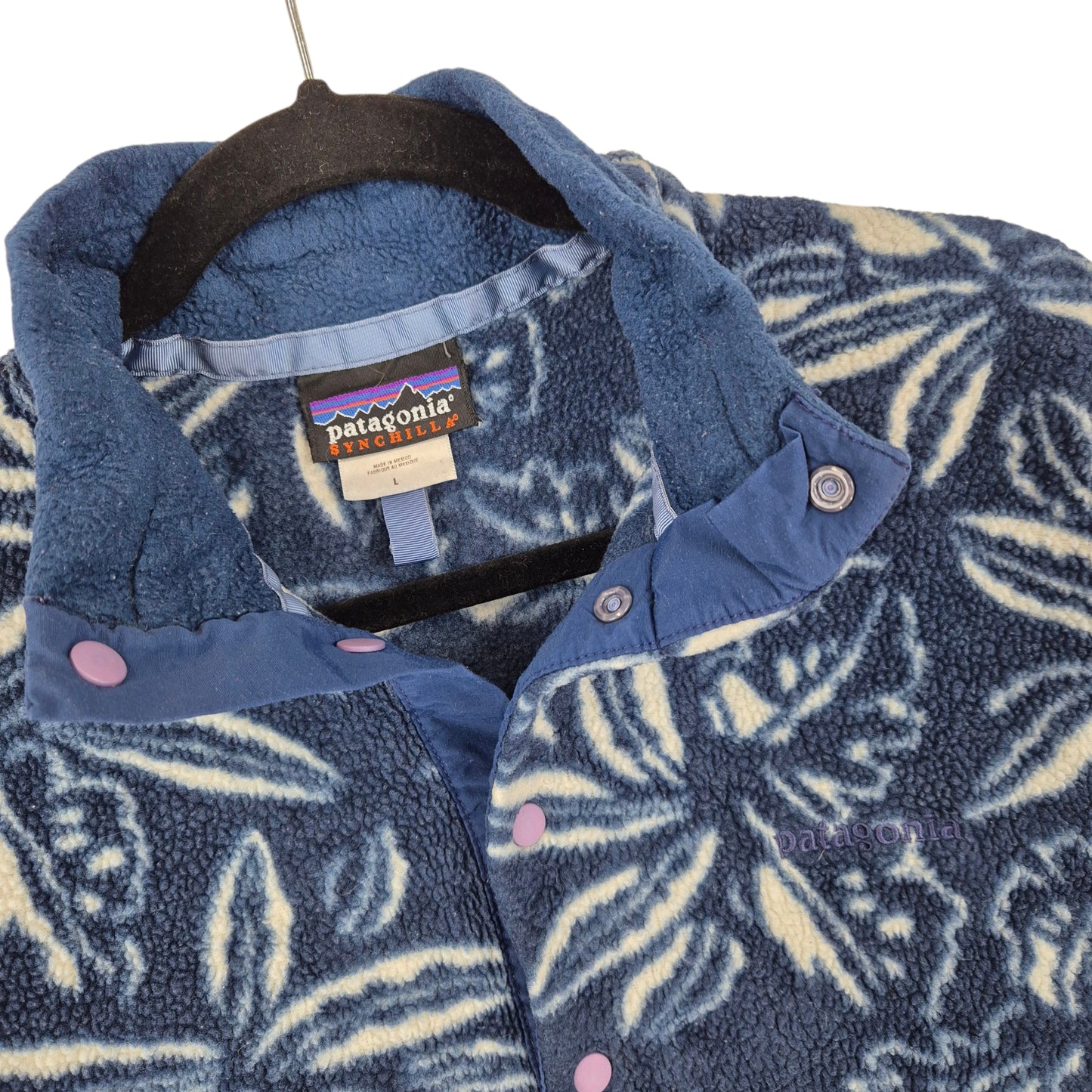 Vintage Patagonia 90's Dark Blue Fleece Jumper Size L