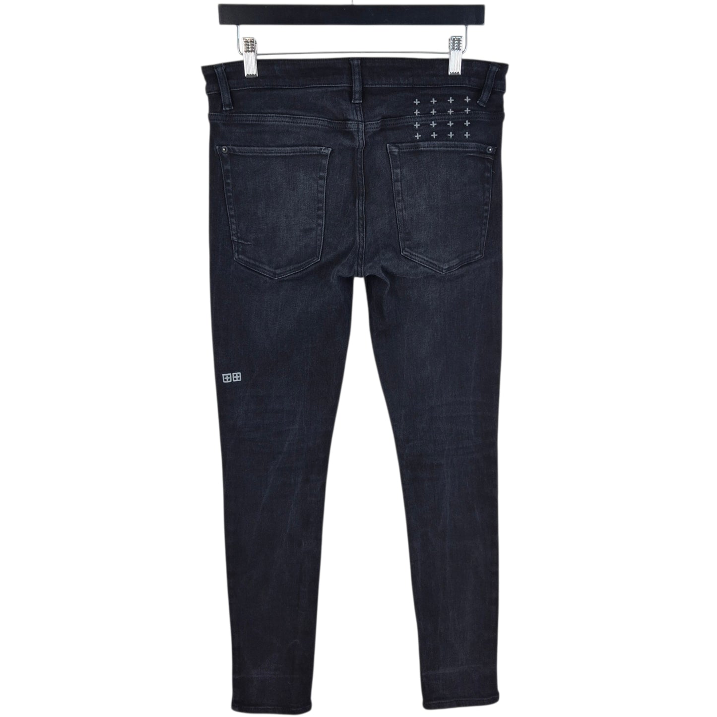 Ksubi Jeans Black Skinny Distressed Denim W32