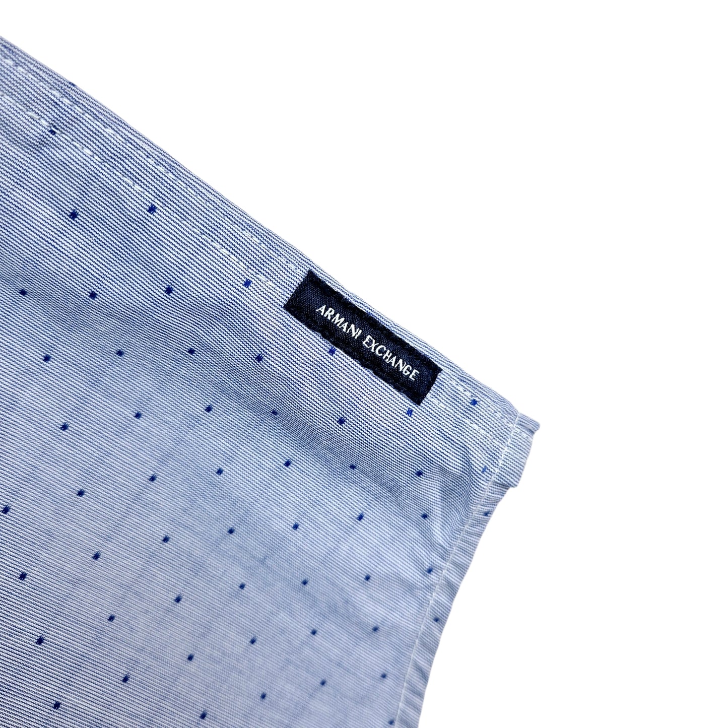 Armani Exchange Steel Blue Slim Fit Dress Shirt Size XL