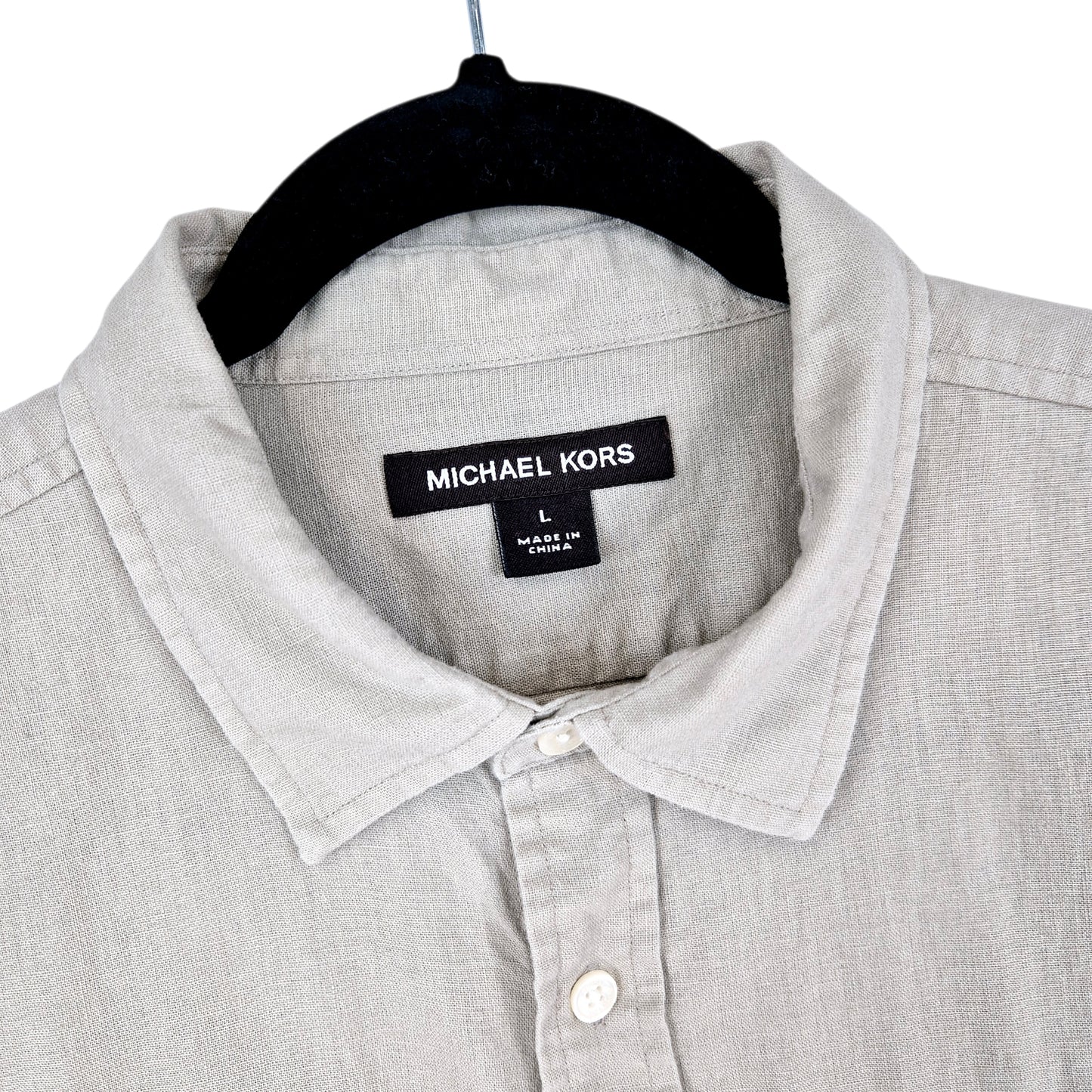 Michael Kors Light Brown Long Sleeve Button Shirt Size L