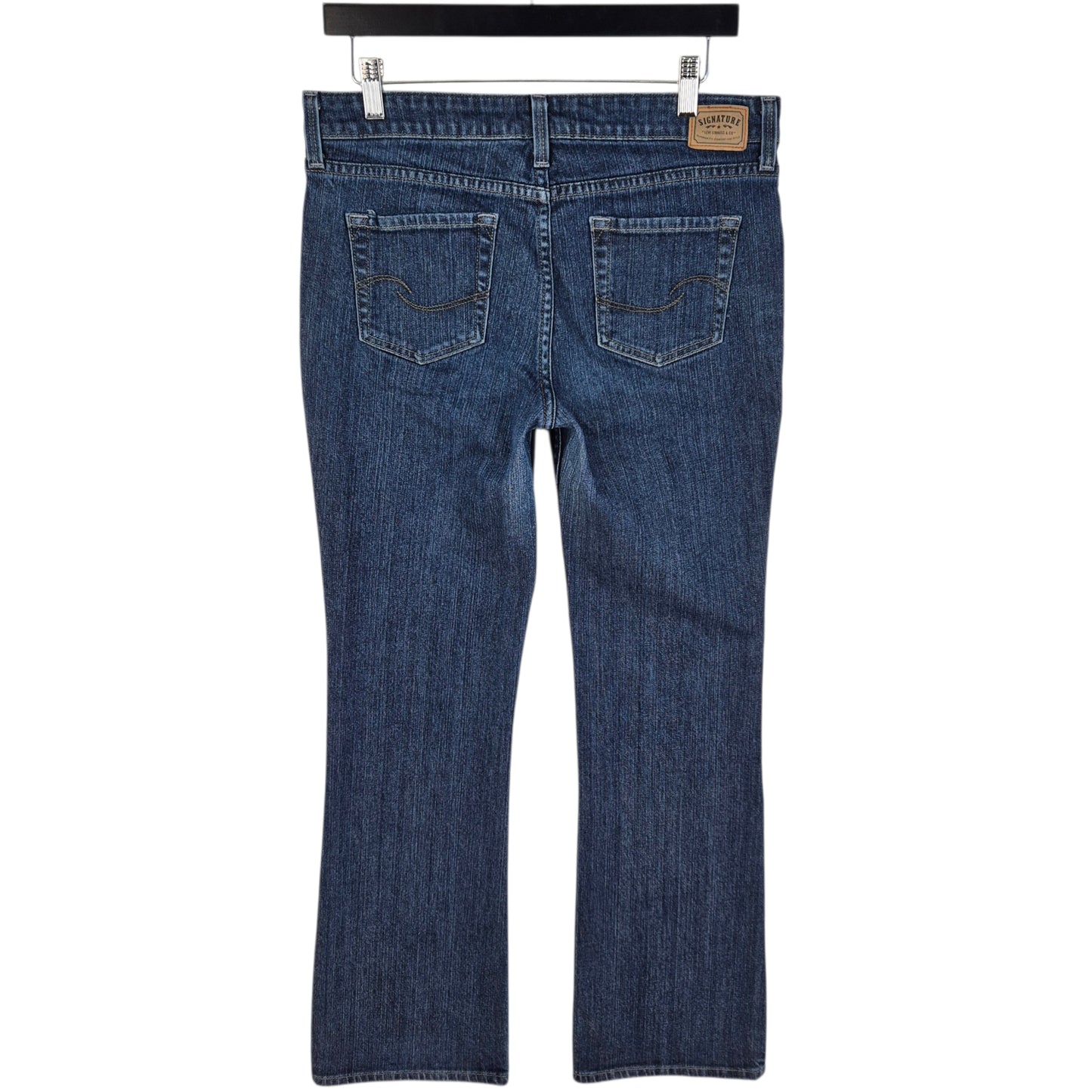 Levis Signature Jeans Womens Dark Blue Low Rise Bootcut Denim W32