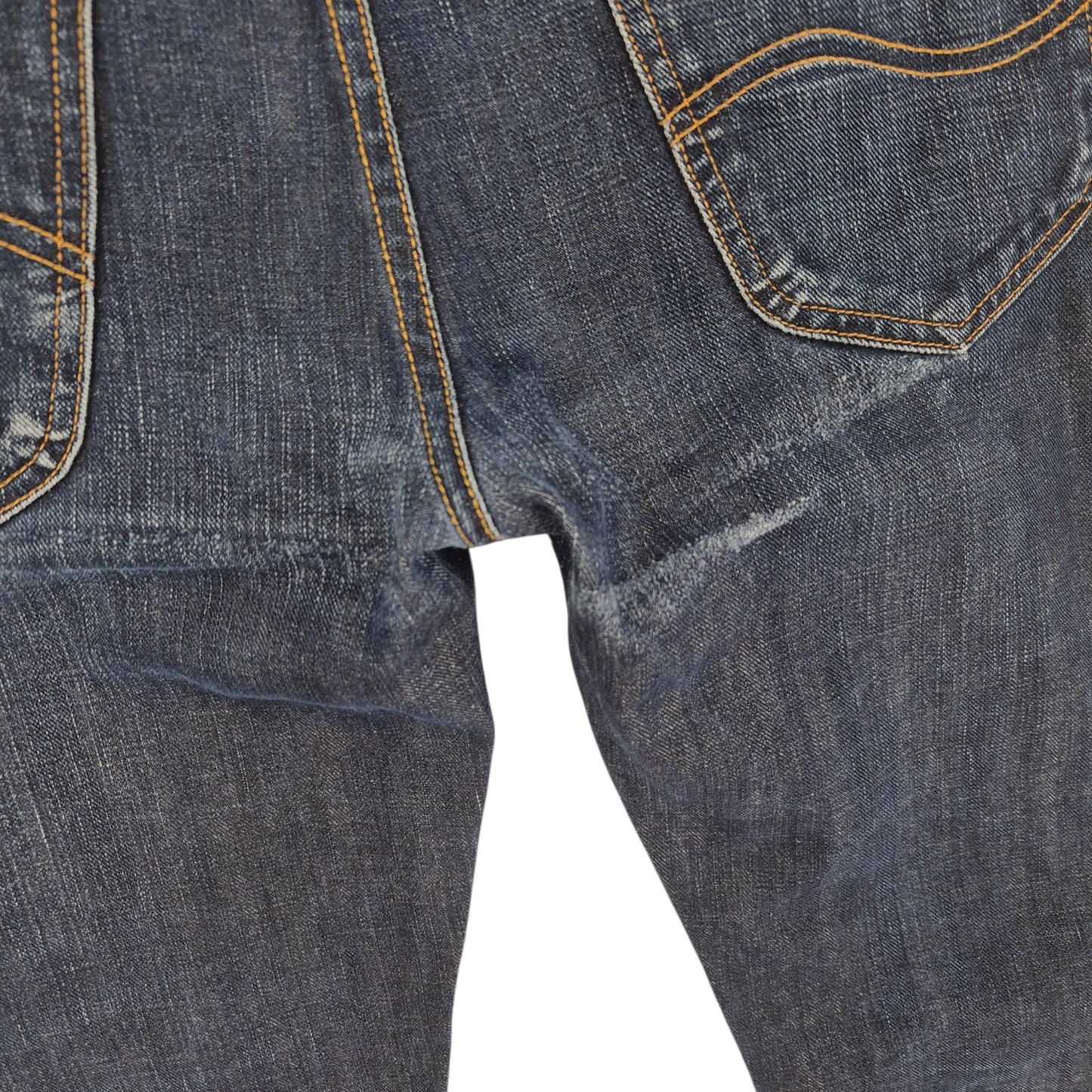 Lee Jeans Dark Blue Heavy Rigid Regular Straight Leg Denim W37