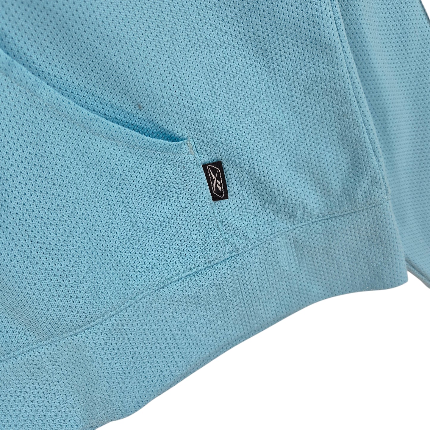 Vintage Reebok 2000's Womens Light Blue Hooded Track Jacket Size L