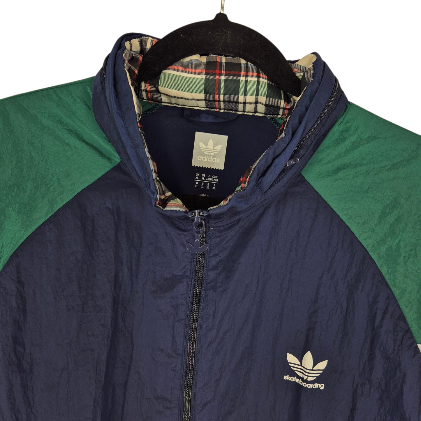 Adidas Skateboarding Blue White & Green Light Jacket Size XL