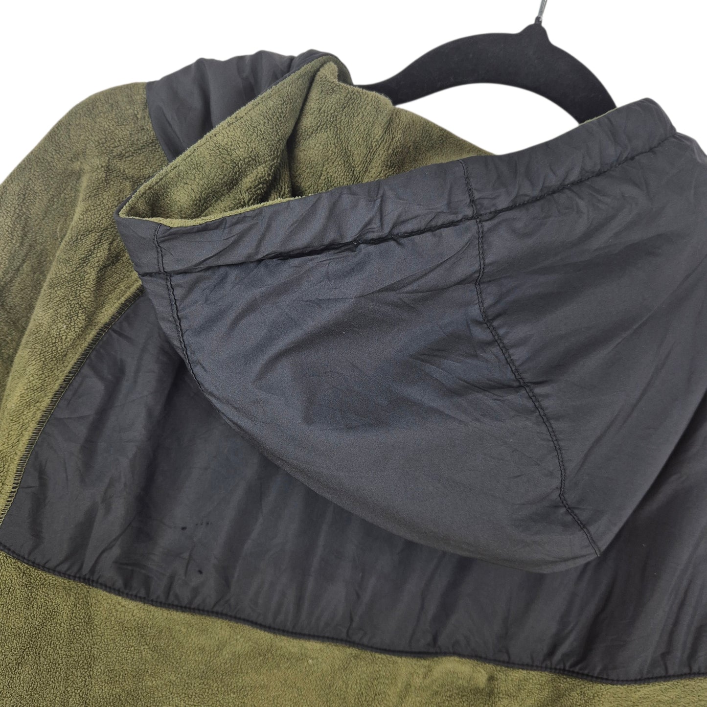 Nike Olive Green Embroidered Hooded Zip Fleece Jumper Size M