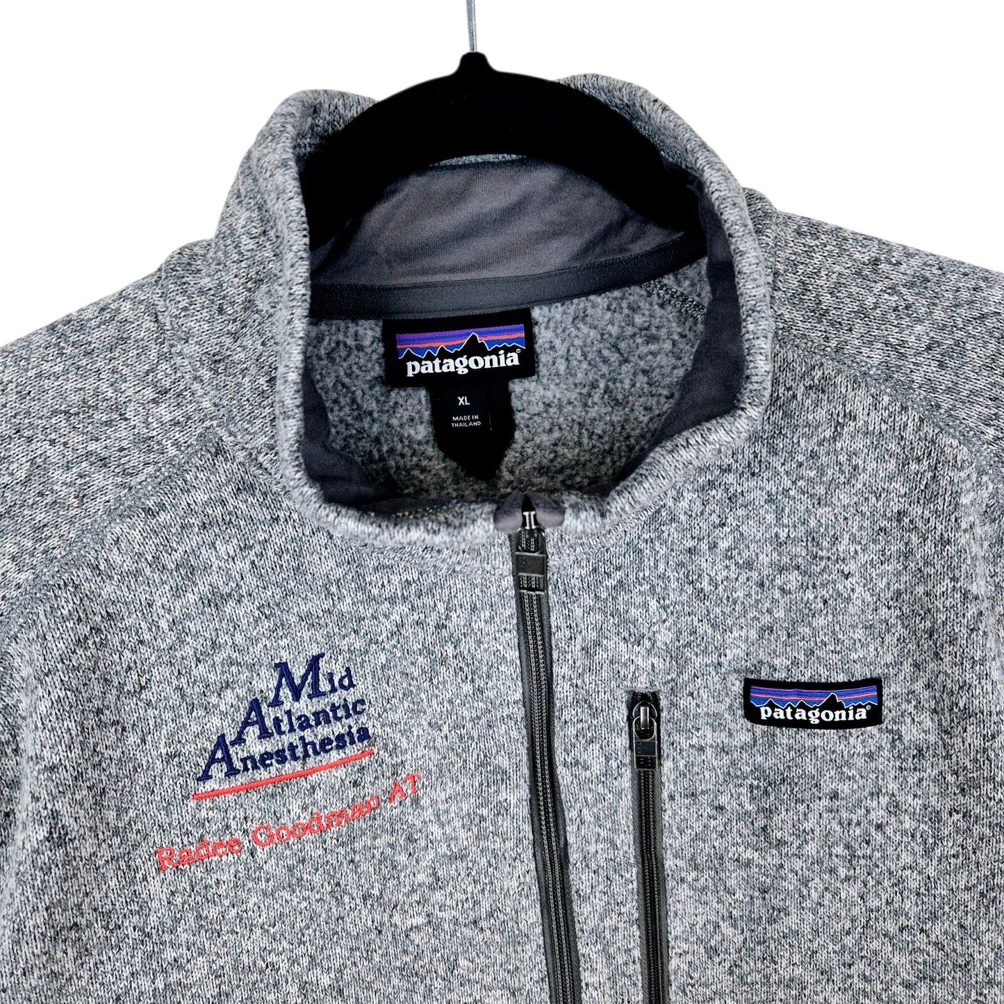 Patagonia Light Grey Fleece Zip Jumper Size XL