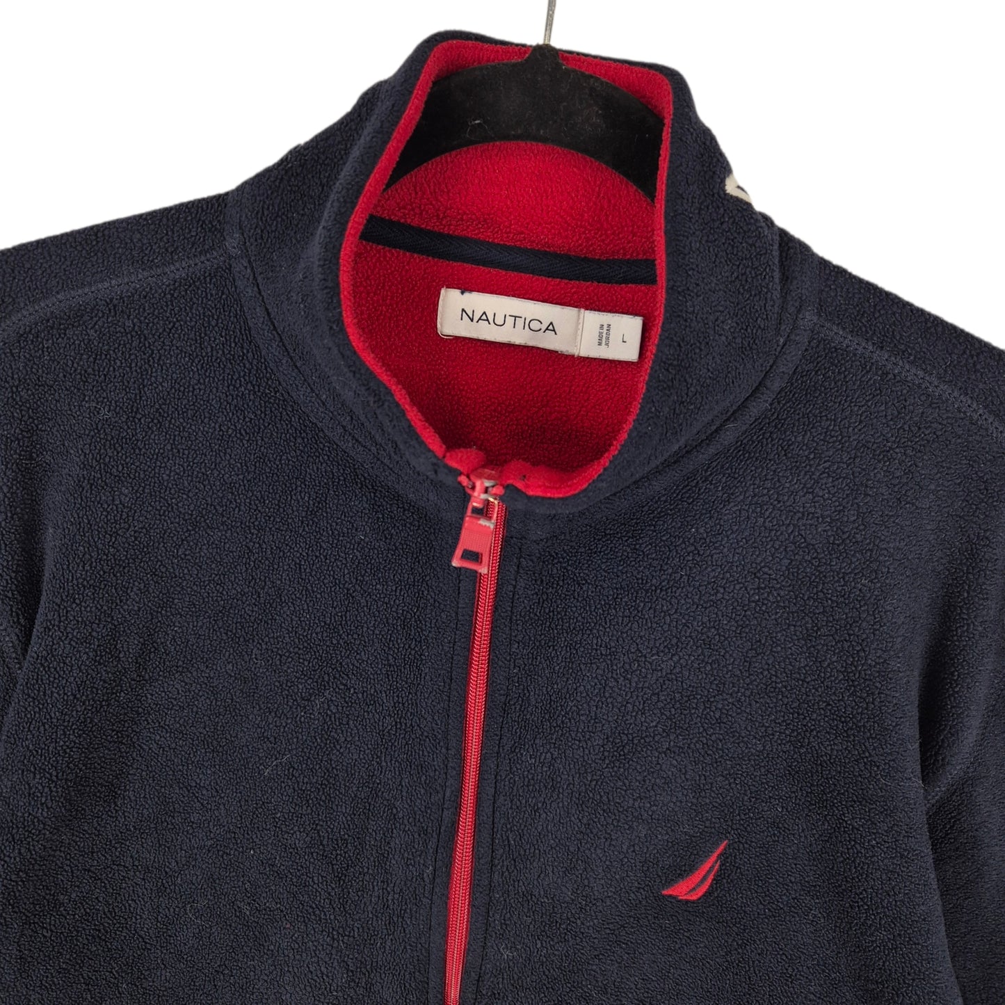 Nautica Dark Blue Fleece Zip Jumper Size L