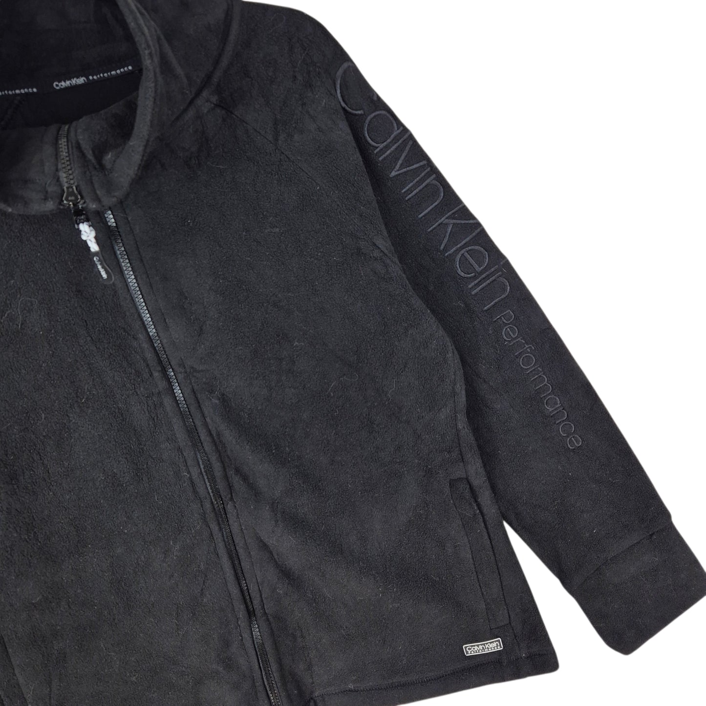 Calvin Klein Performance Black Fleece Zip Jumper Size L