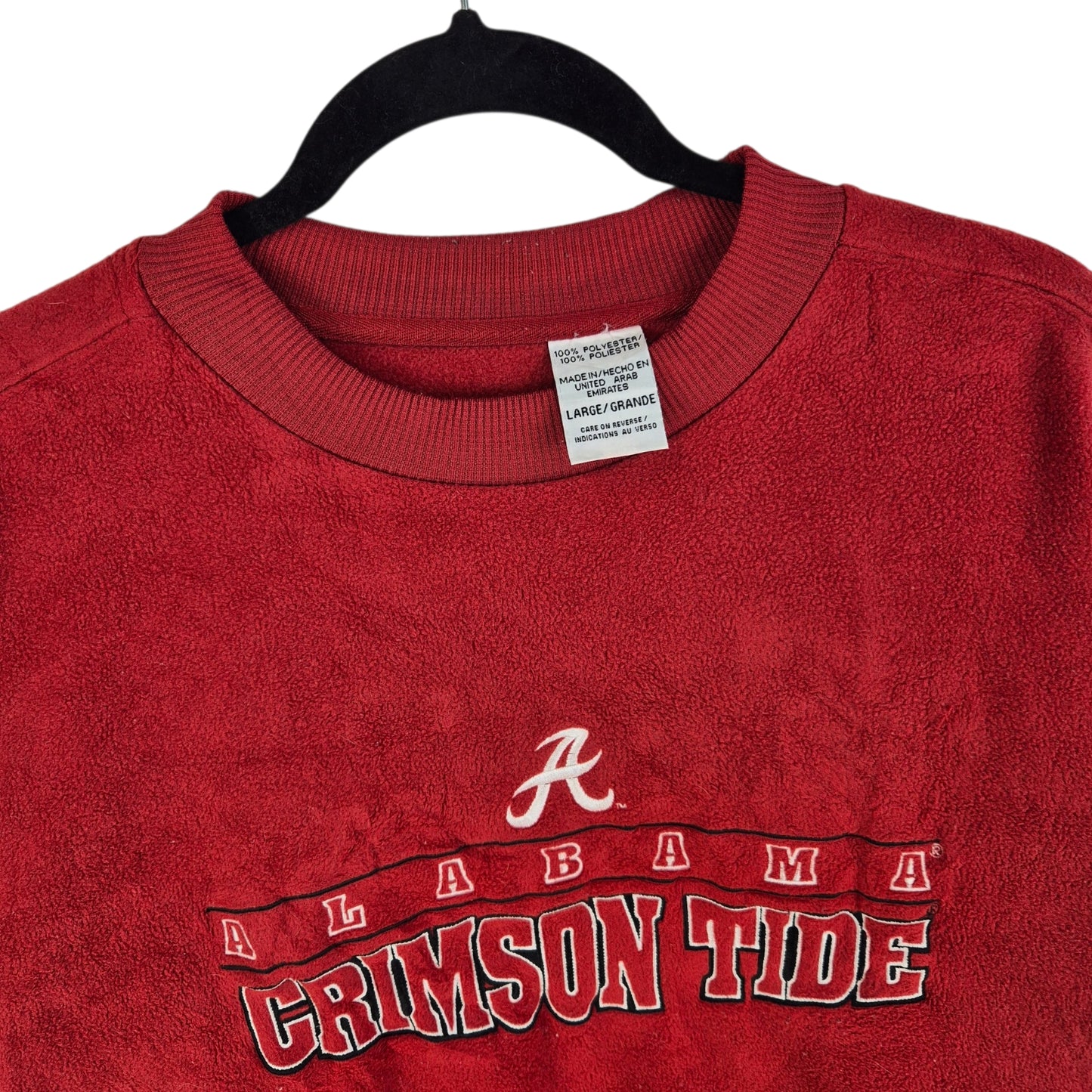 Vintage Alabama Football 90's Red Embroidered Fleece Jumper Size L