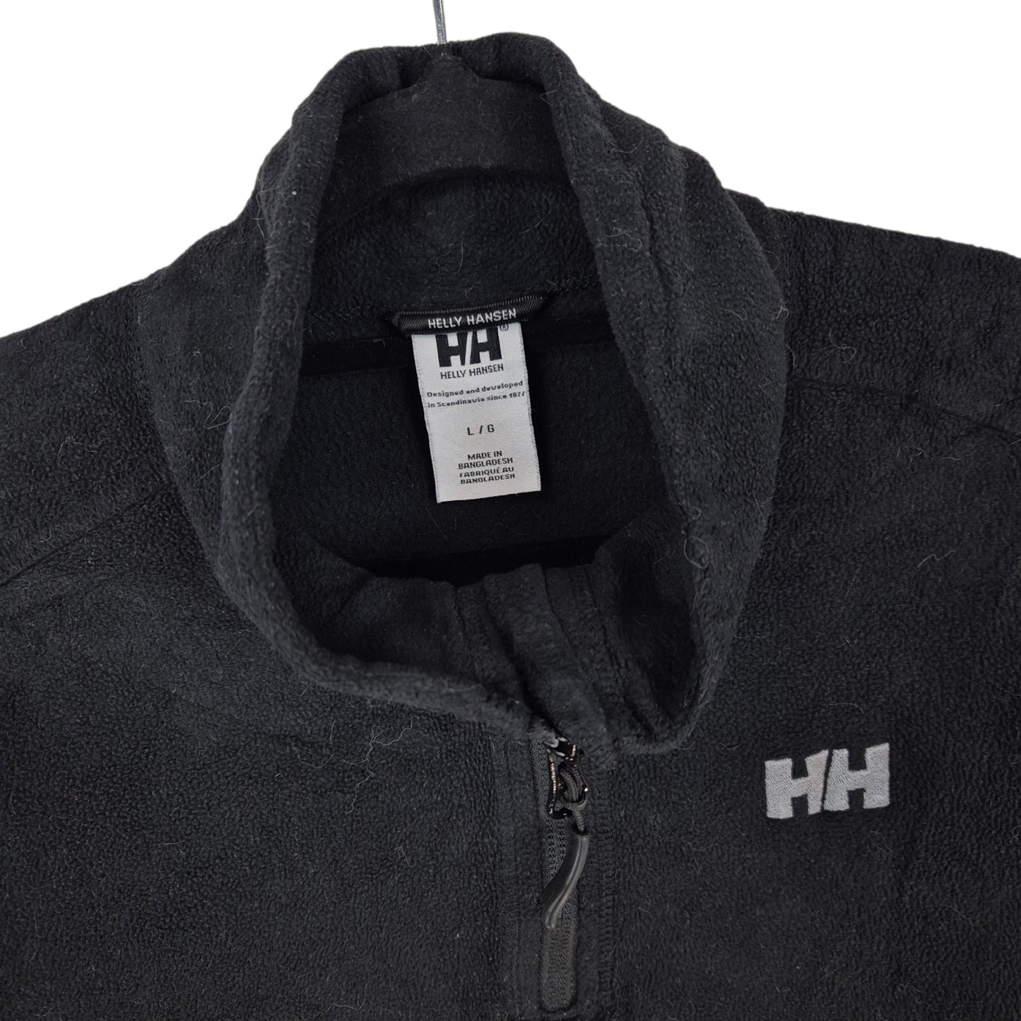 Helly Hansen Black Quarter Zip Light Fleece Jumper Size L