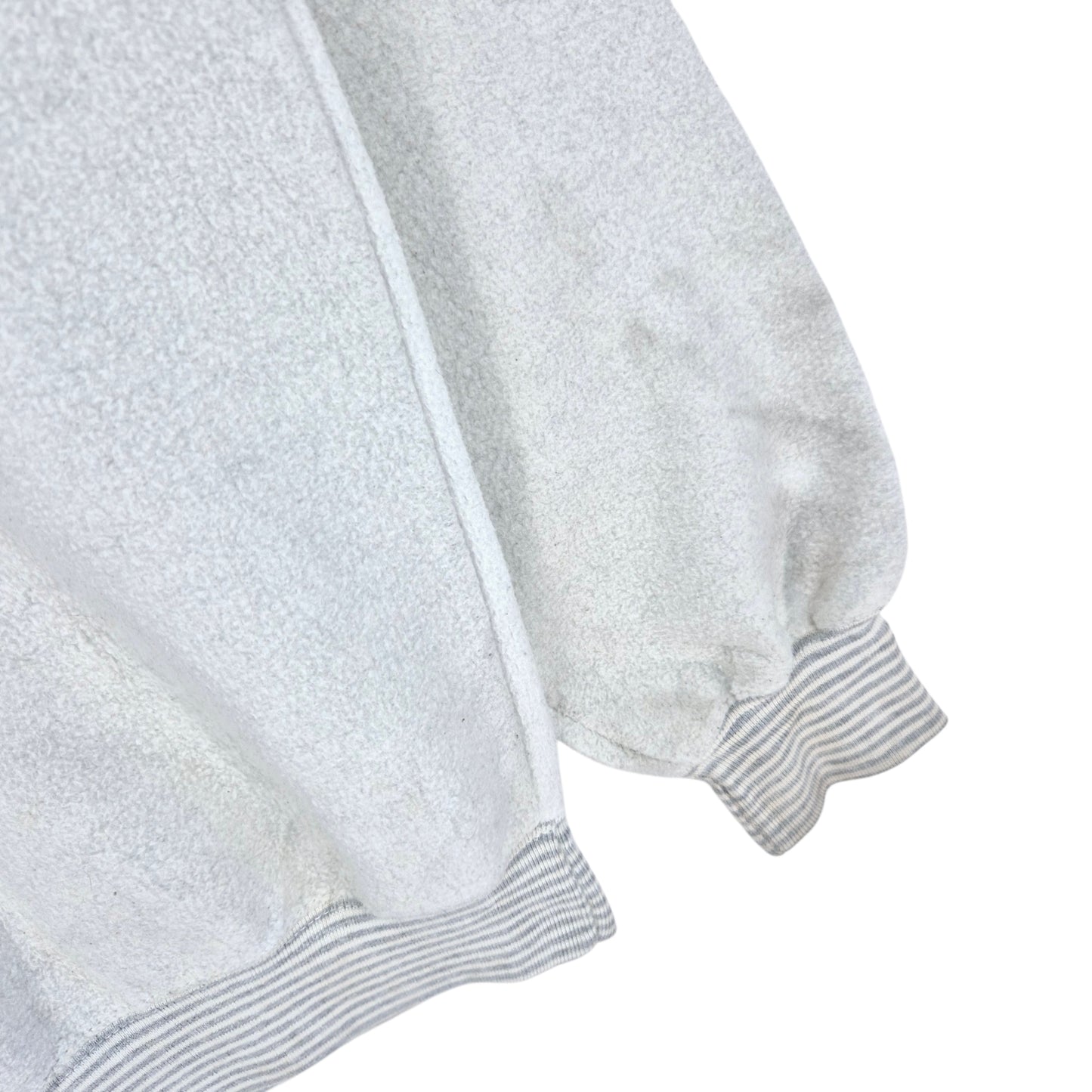 Vintage Kansas University 80's Light Grey Fleece Sweater Size L