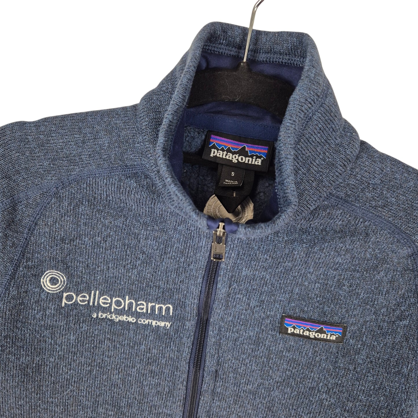 Patagonia Womens Steel Blue Fleece Zip Jumper Size S