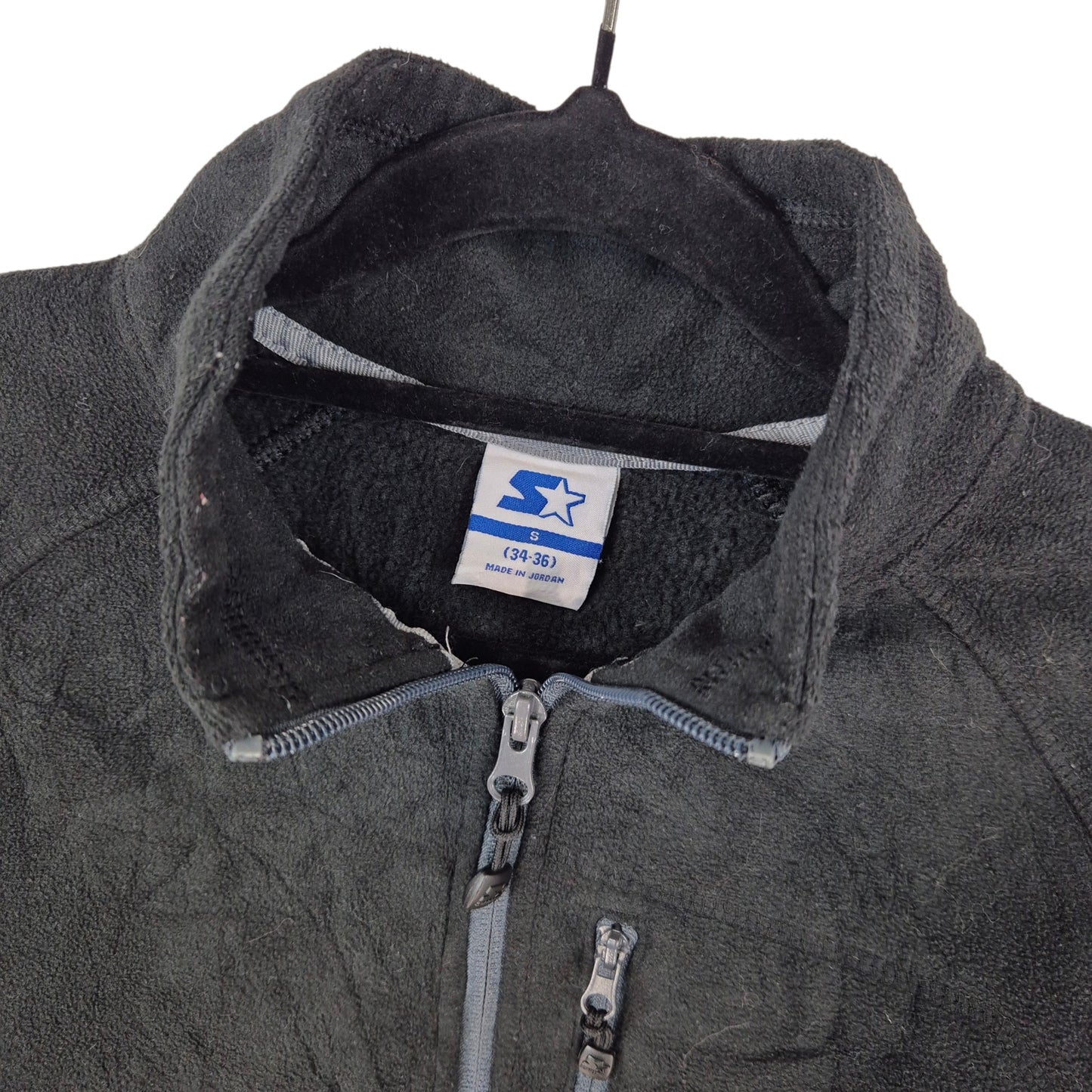Starter Black Quarter Zip Fleece Jumper Size S