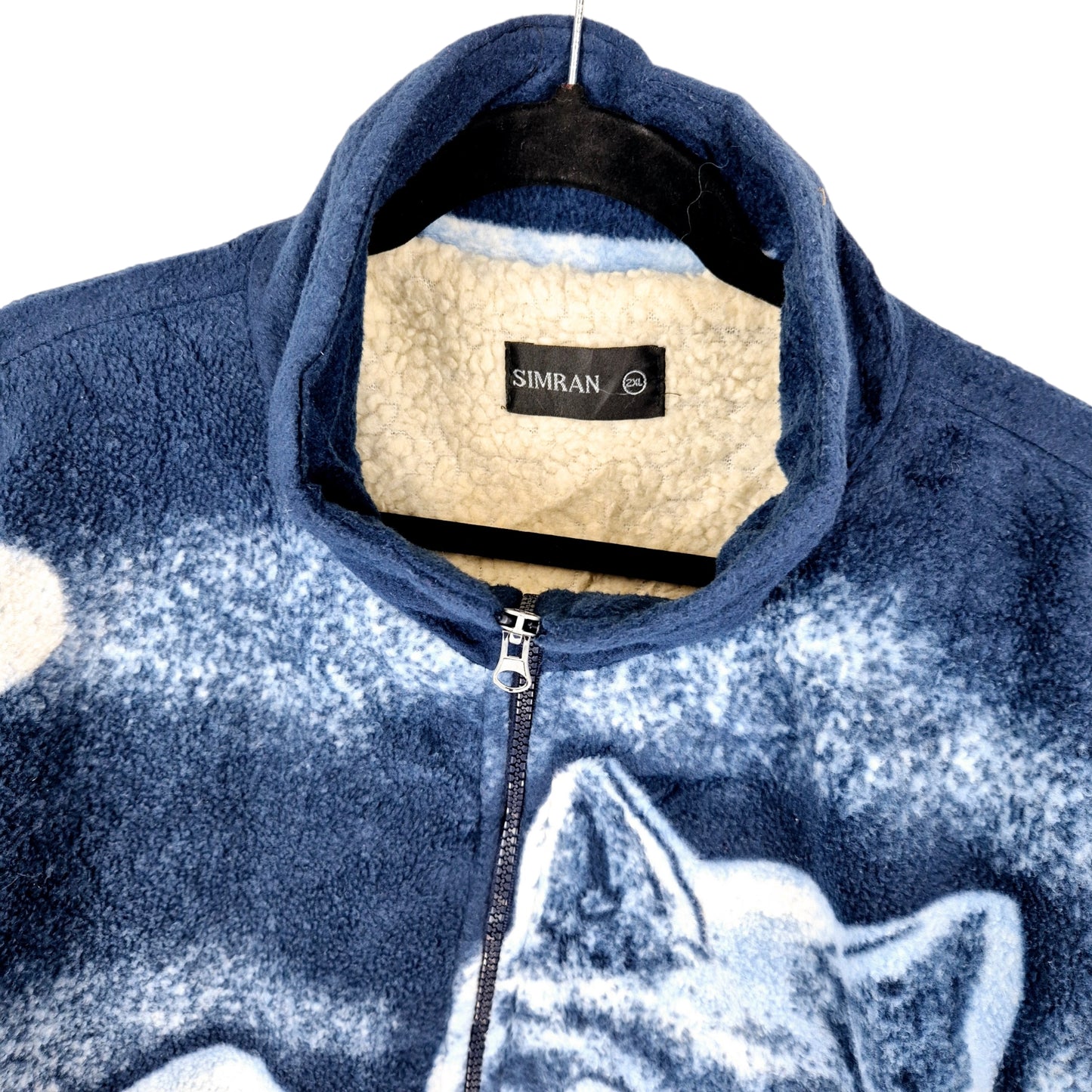 Vintage Simran 90's Blue Insulated Arctic Fleece Jacket Size 2XL