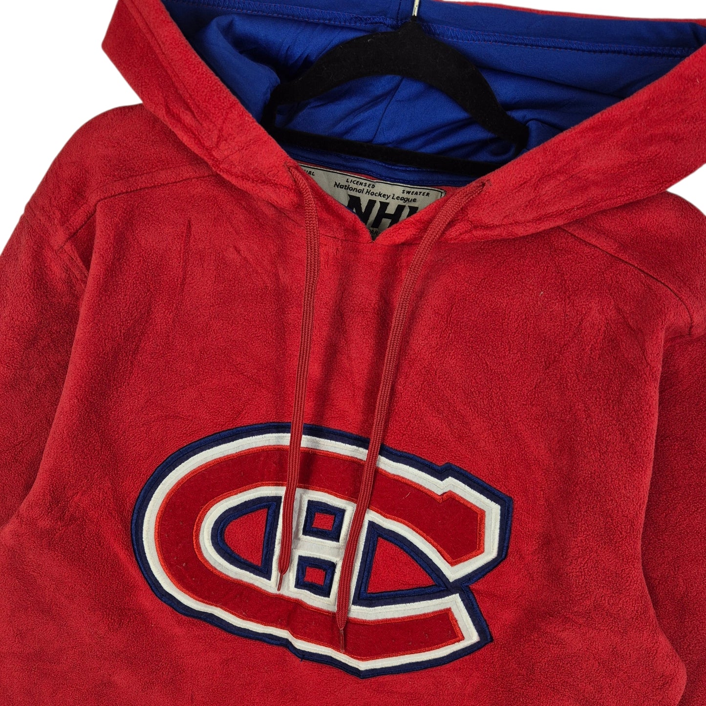 NHL Montreal Canadiens Red Embroidered Fleece Hoodie Size S
