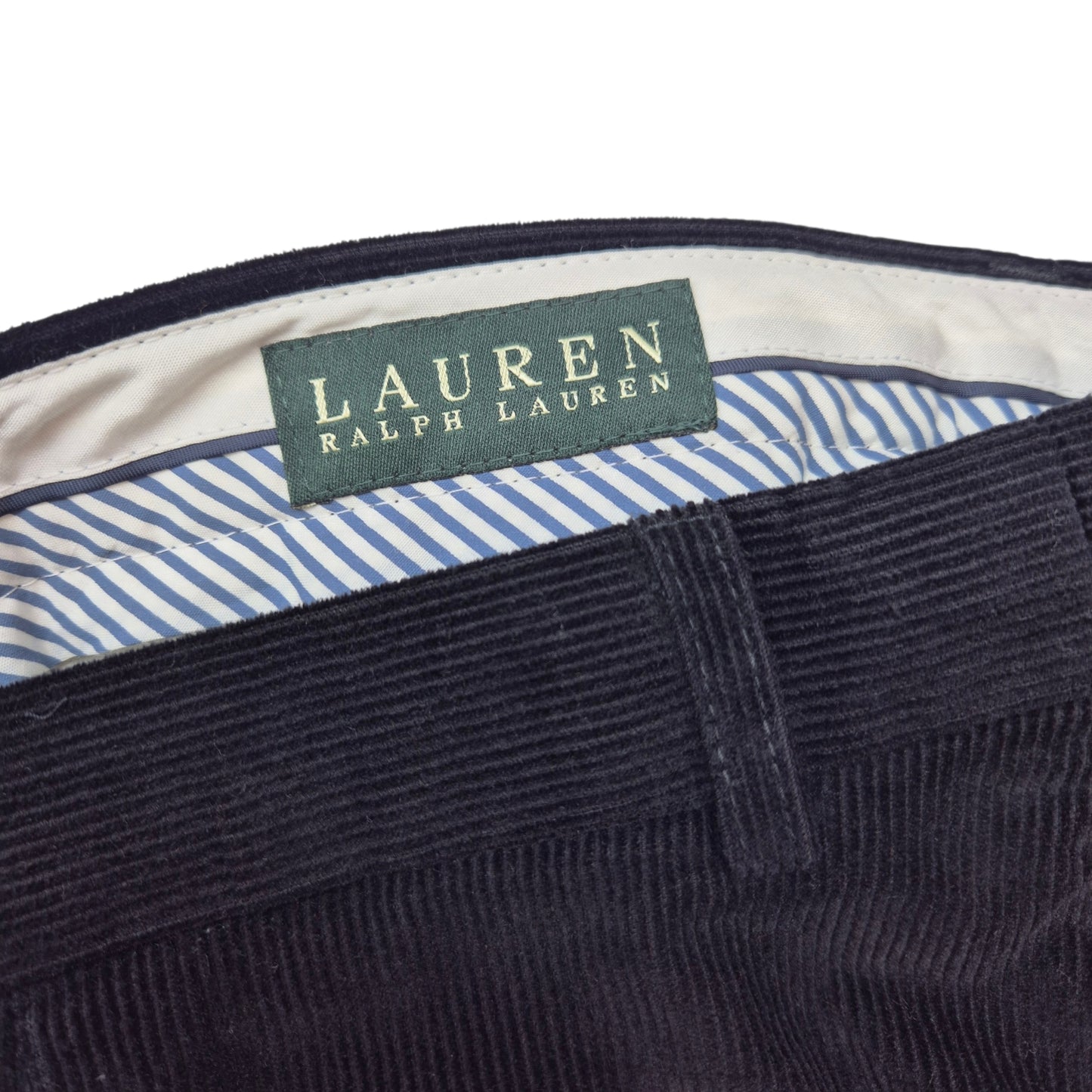 Ralph Lauren Green Label Black Corduroy Pants W36